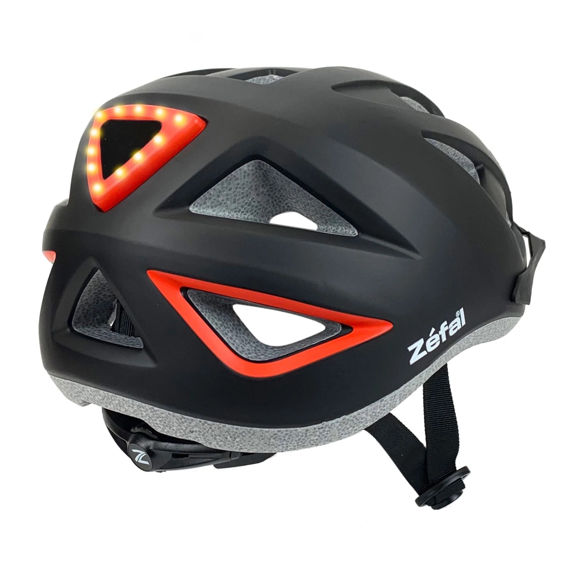 Zefal Black Universal Dial Fit LightUp Bike Helmet (LED Light, Visor
