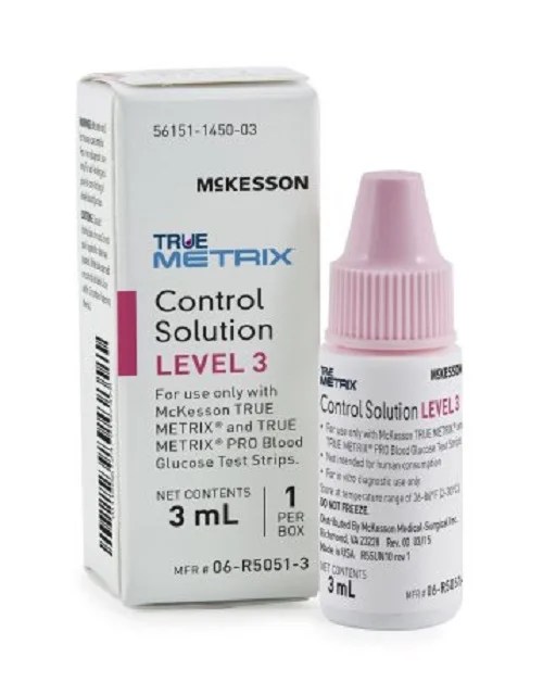 McKesson TRUE METRIX Blood Glucose Testing Control Solution 3 mL, Level 3 1 Each