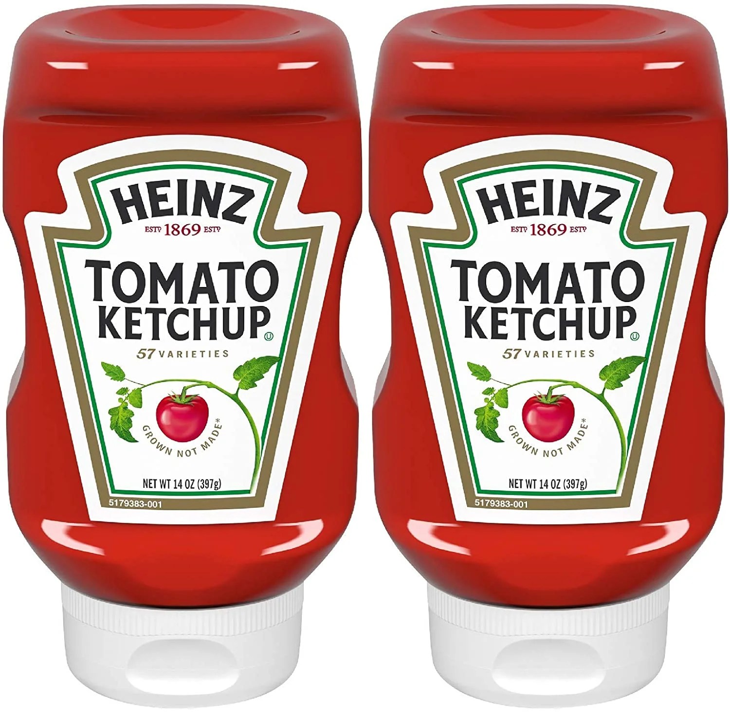 Heinz, Tomato Ketchup, 14oz Squeeze Bottle (Pack of 2)