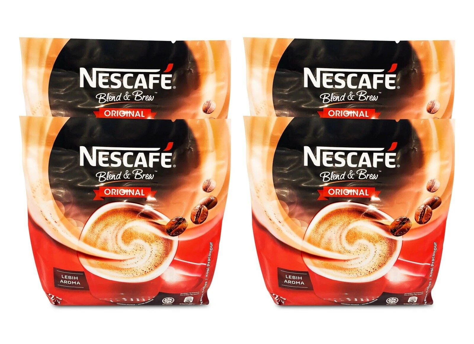 NESCAFE 3 in 1 Original Blend&Brew Instant Coffee 112 sticks(4pack
