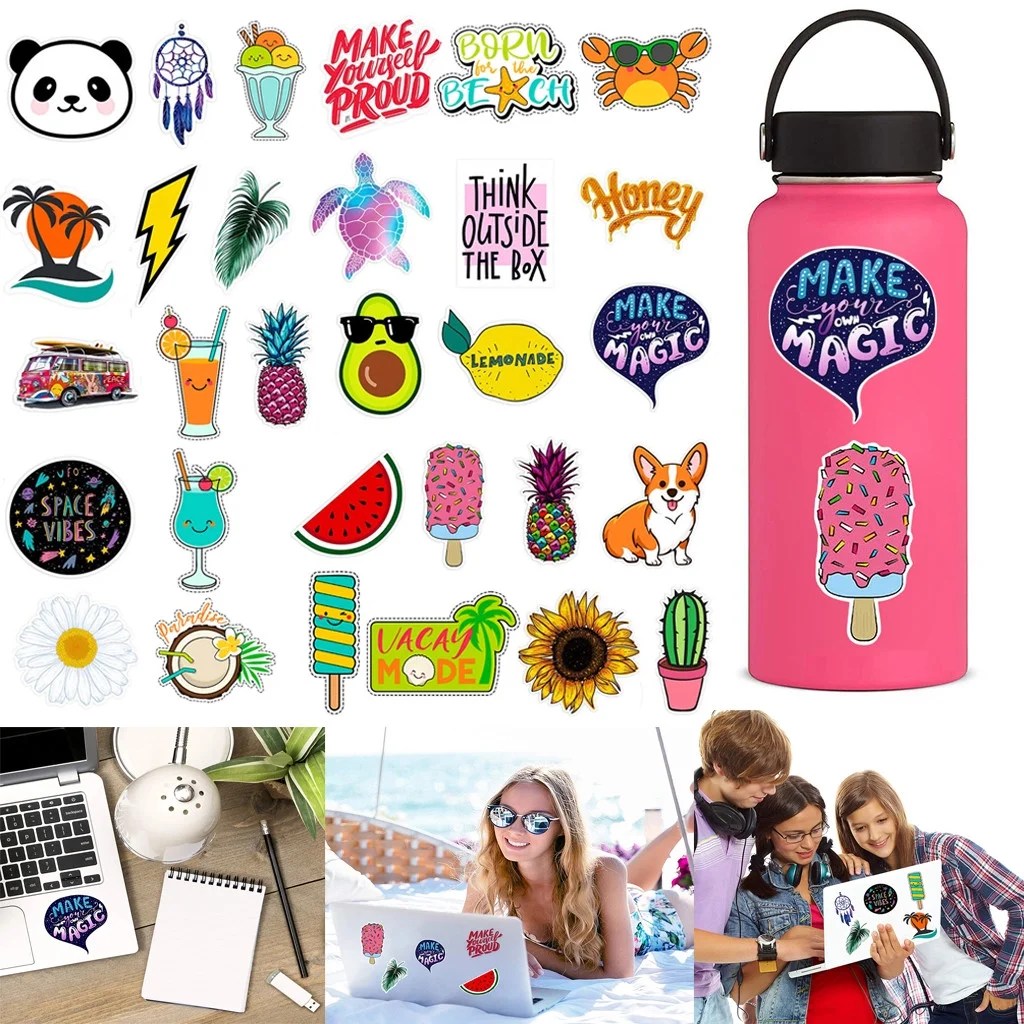〖Hellobye〗Water Stickers Bottles Big Cute Waterproof Aesthetic Trendy
