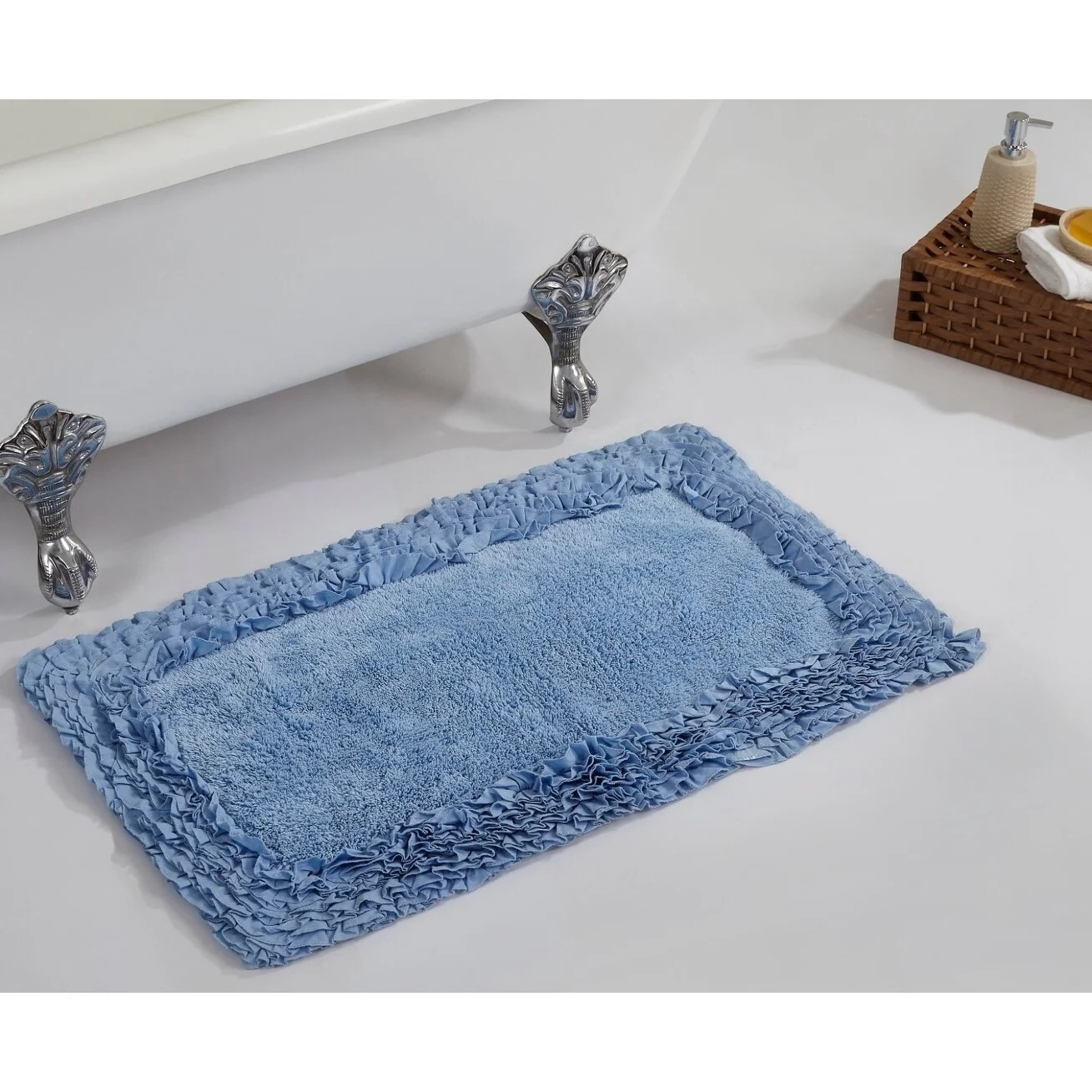 Better Trends Shaggy Border Bath Rug 24" X 40" Blue eBay