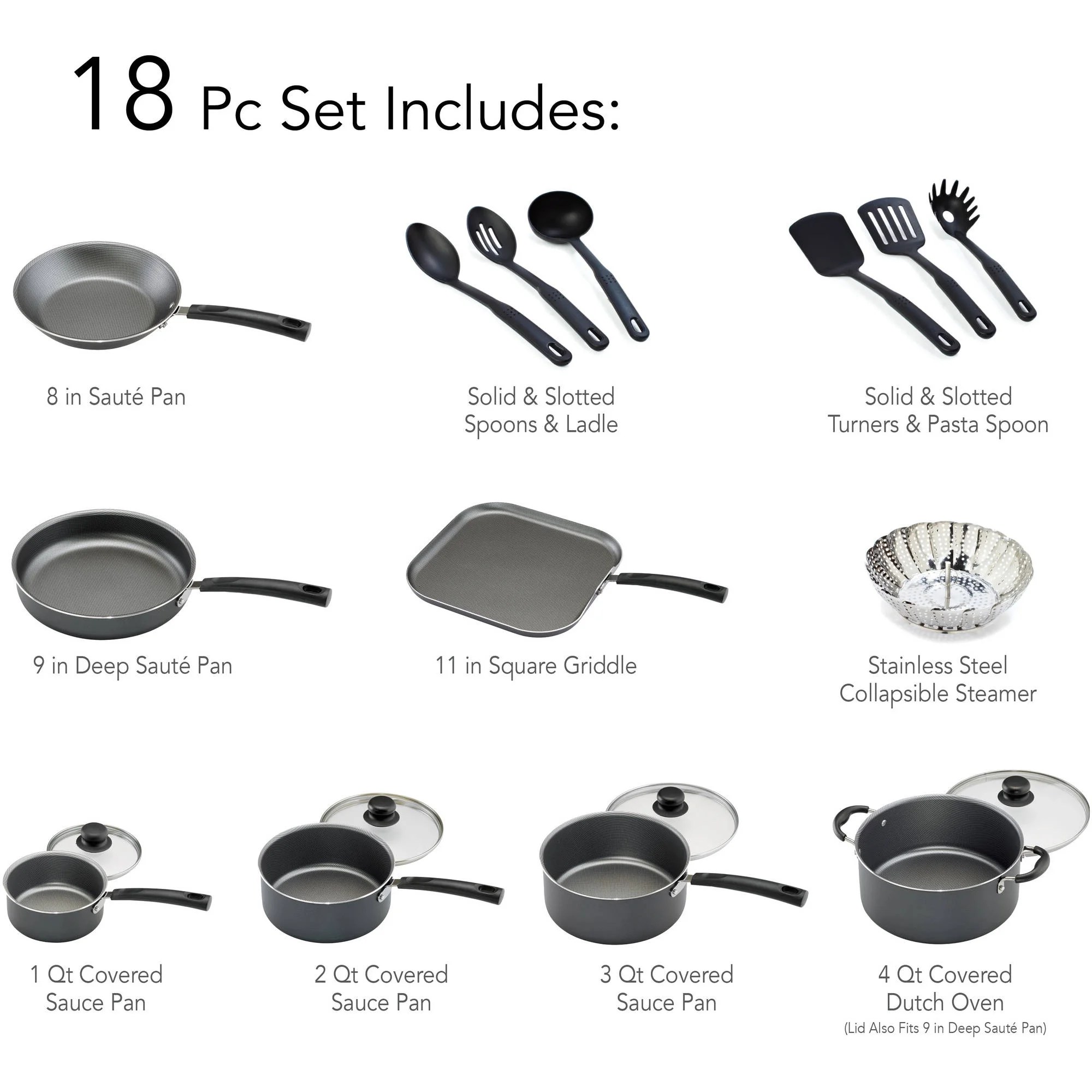 Nonstick Pots and Pans 18 Piece Cookware Set Kitchen Kitchenware