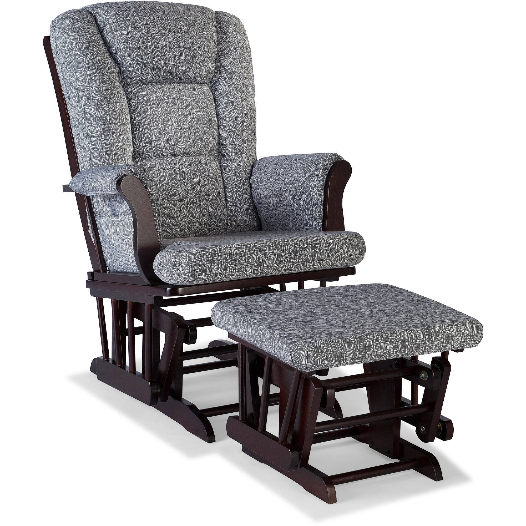 Glider Rocker Chair with Ottoman and Lumbar Pillow Comfort Nursery Glider Rocker Chair with Ottoman and Lumbar Pillow Comfort Nursery