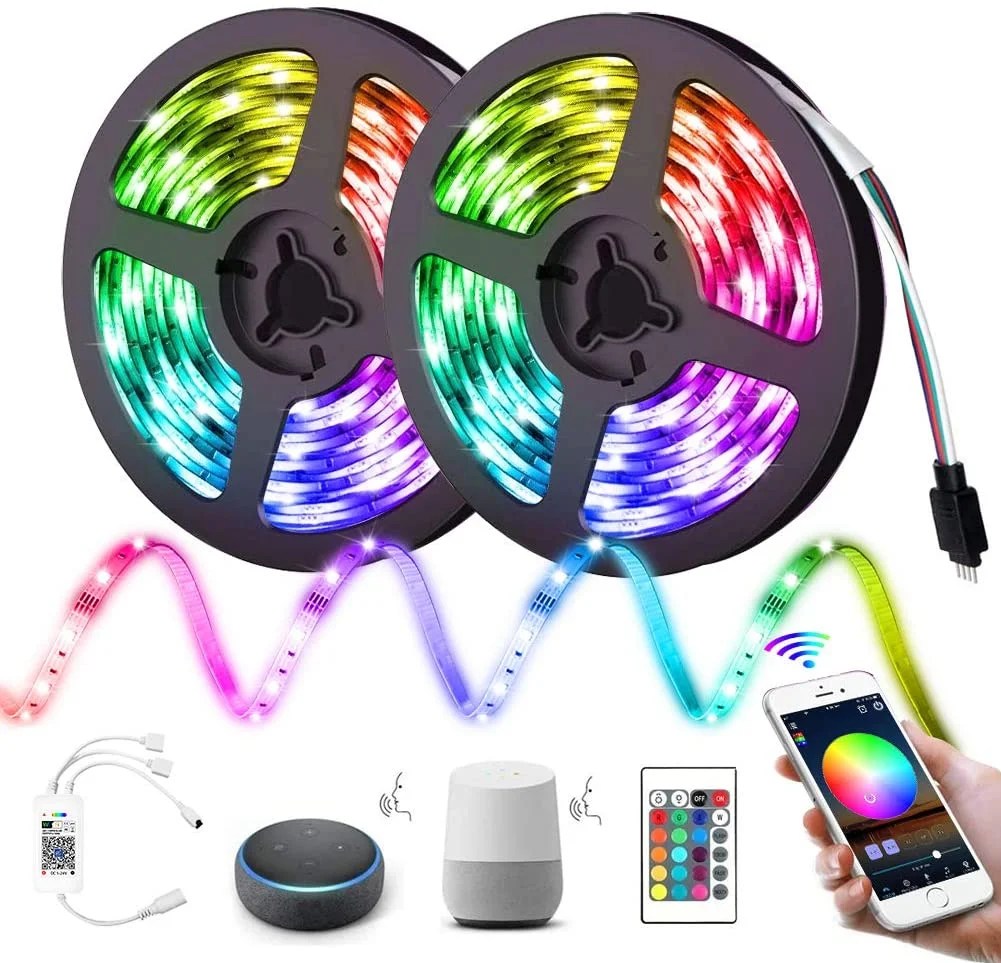 LED Light Strip 65.6ft(20M) WiFi Wireless Smart Phone Controlled Led
