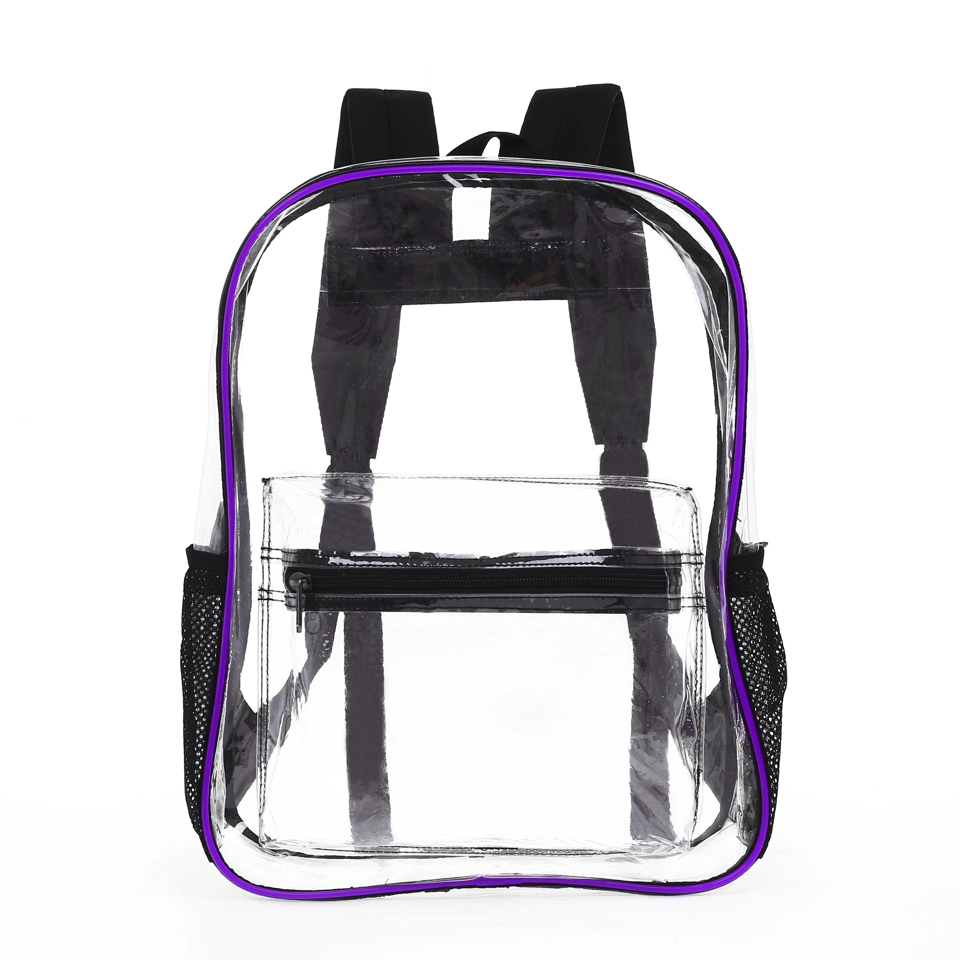 Heavy Duty Clear Transparent Backpack See Through Bookbag with Multicolor Choices for School