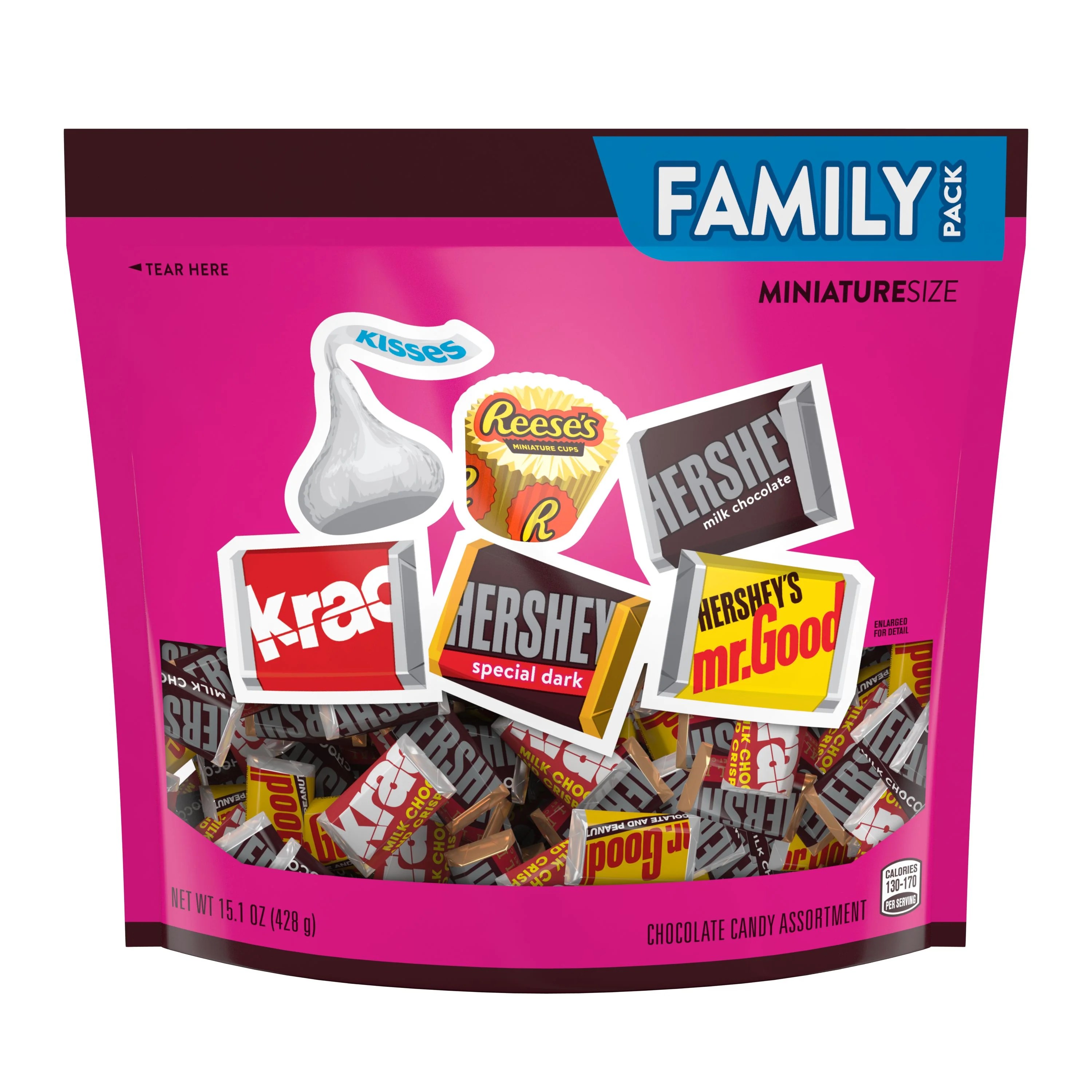 Hershey, Chocolate Assortment Miniatures Candy Bars, Individually