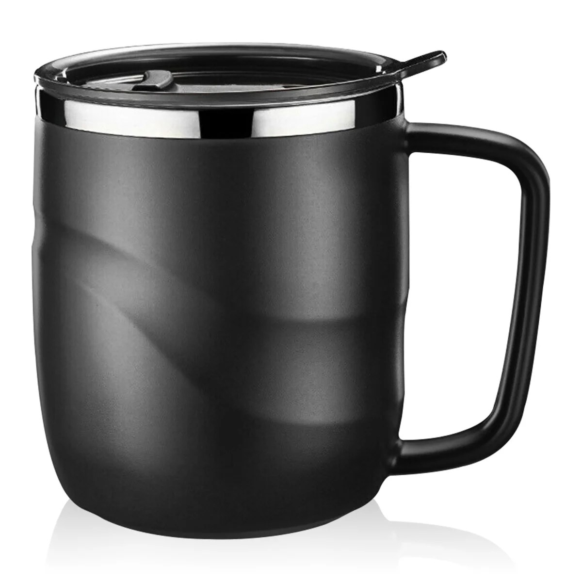 Littleduckling 400ML 304 Stainless Steel Coffee Mug Cup with Lid and