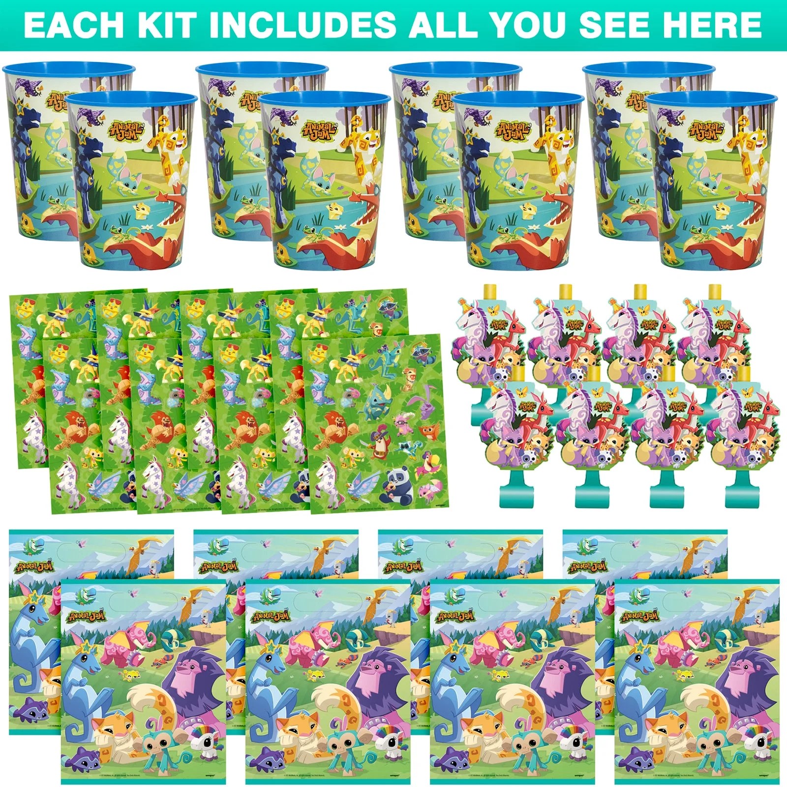 Animal Jam Favor Kit (For 8 Guests)