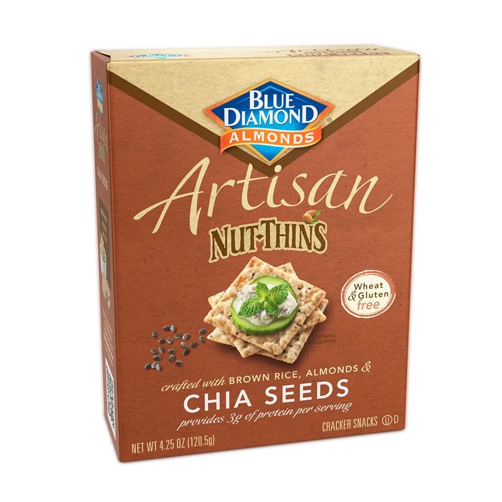 Artisan Nut Thins Crackers with Chia Seeds, 4.25ounce Box