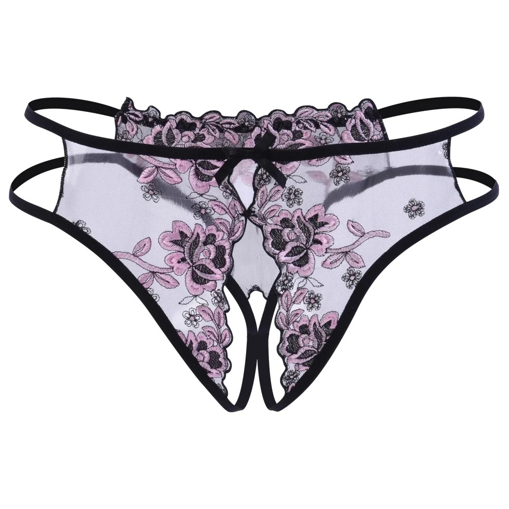 Akoyovwerve Akoyovwerve Women'S Crotchless GString Embroidery