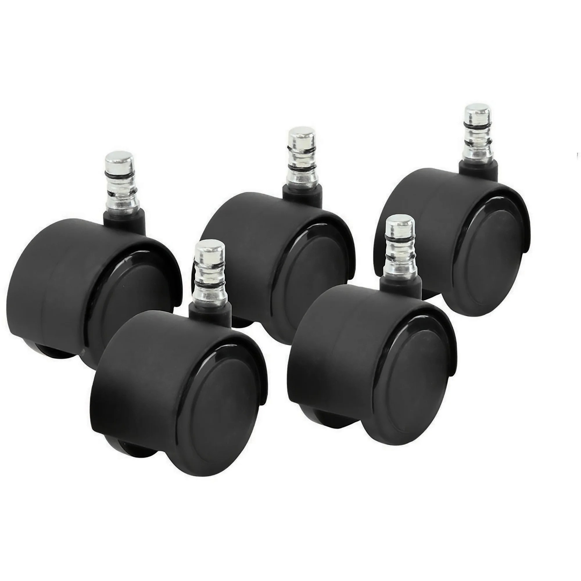 Master Mfg. Co Noiseless Duet Carpet Casters, Matte Black