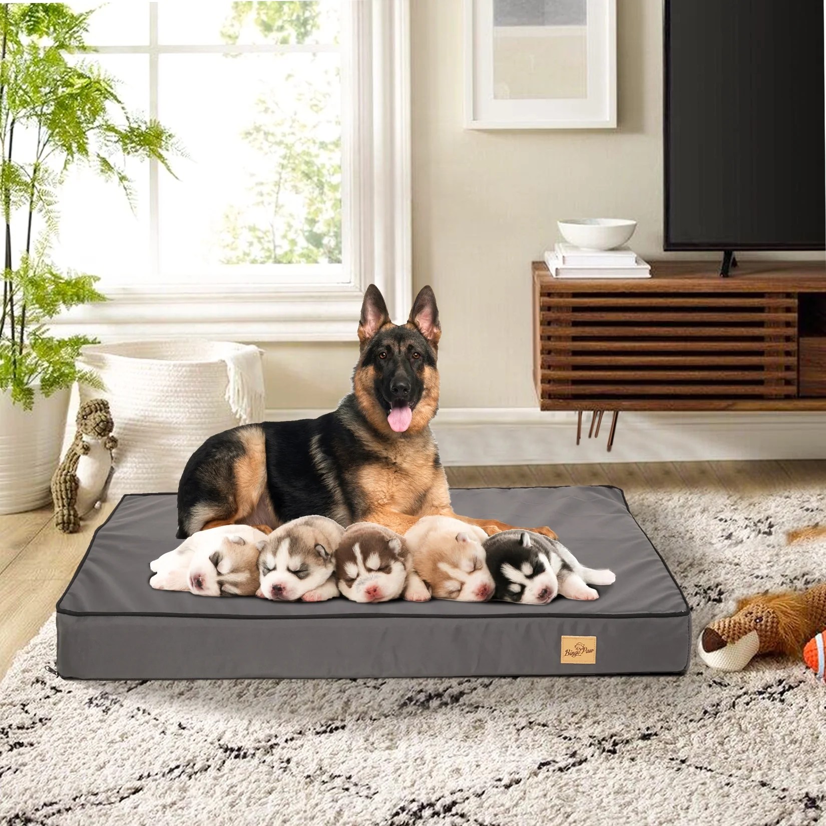 BingoPaw XXL Heavy Duty Dog Bed Cushion Pet Crate Mattress Mat