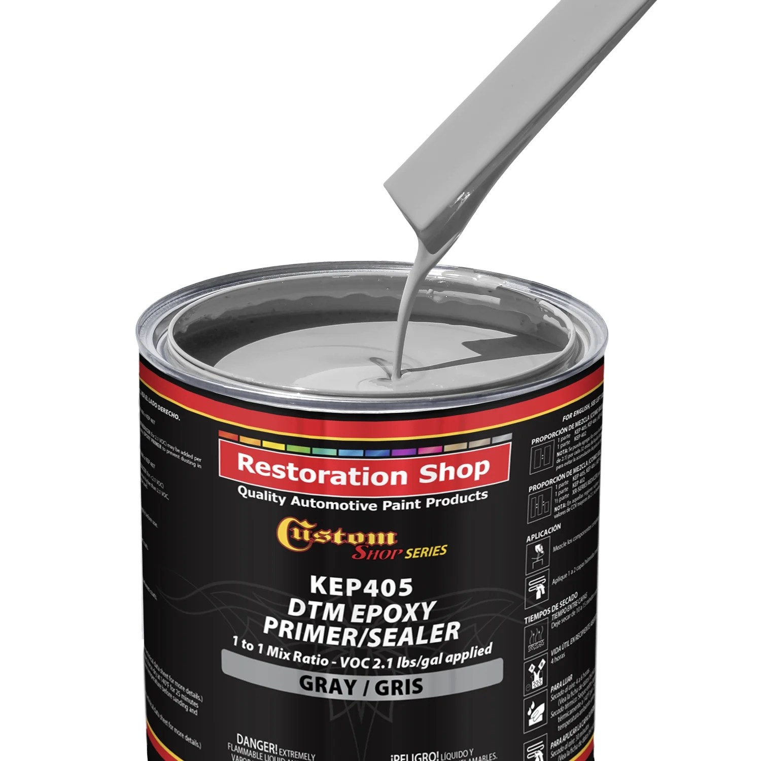 GRAY Epoxy Primer / Sealer 2.1 VOC (2GALLON KIT) AntiCorrosive DTM