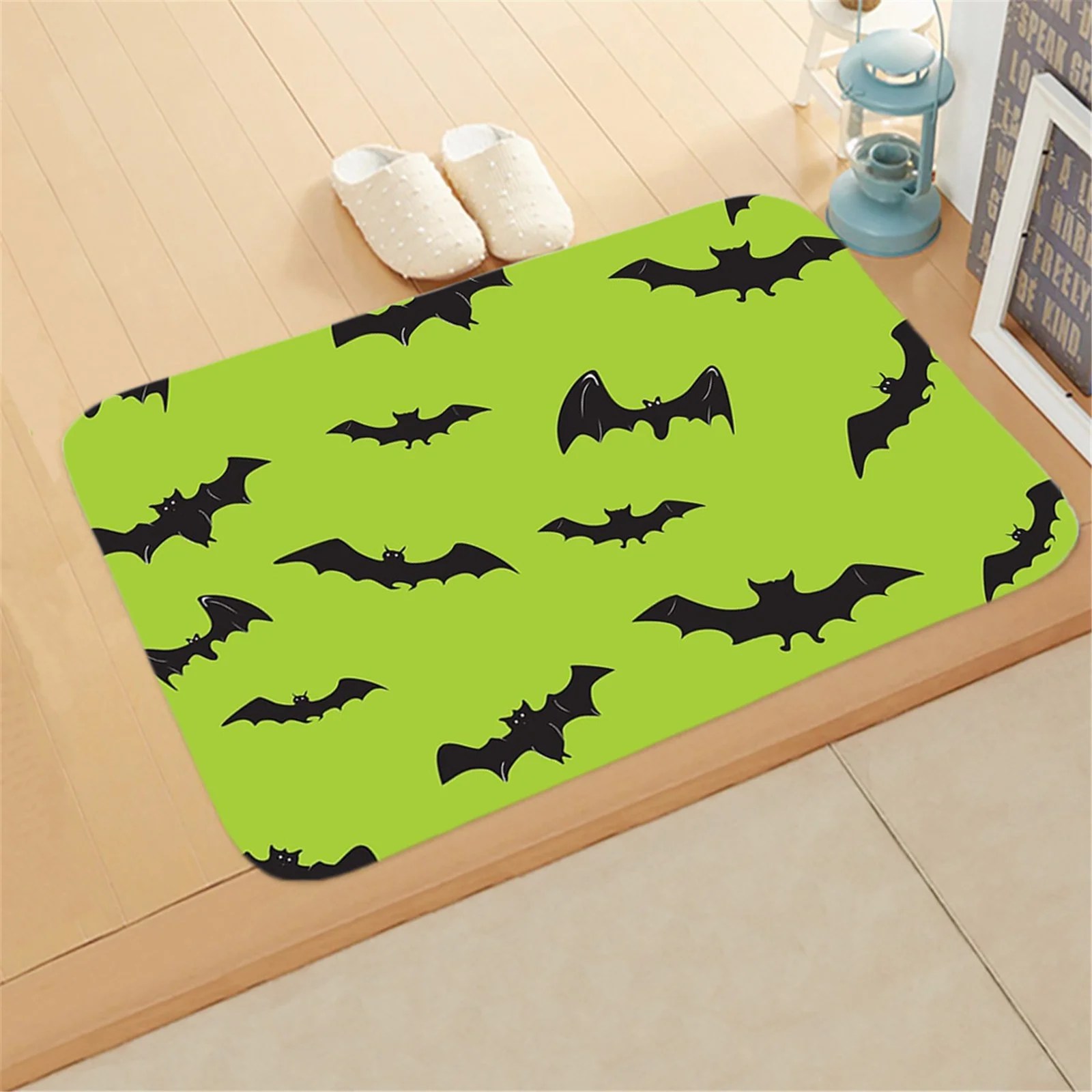 Halloween Letters Home Door Mat Absorbent Mat Living Room Kitchen Floor