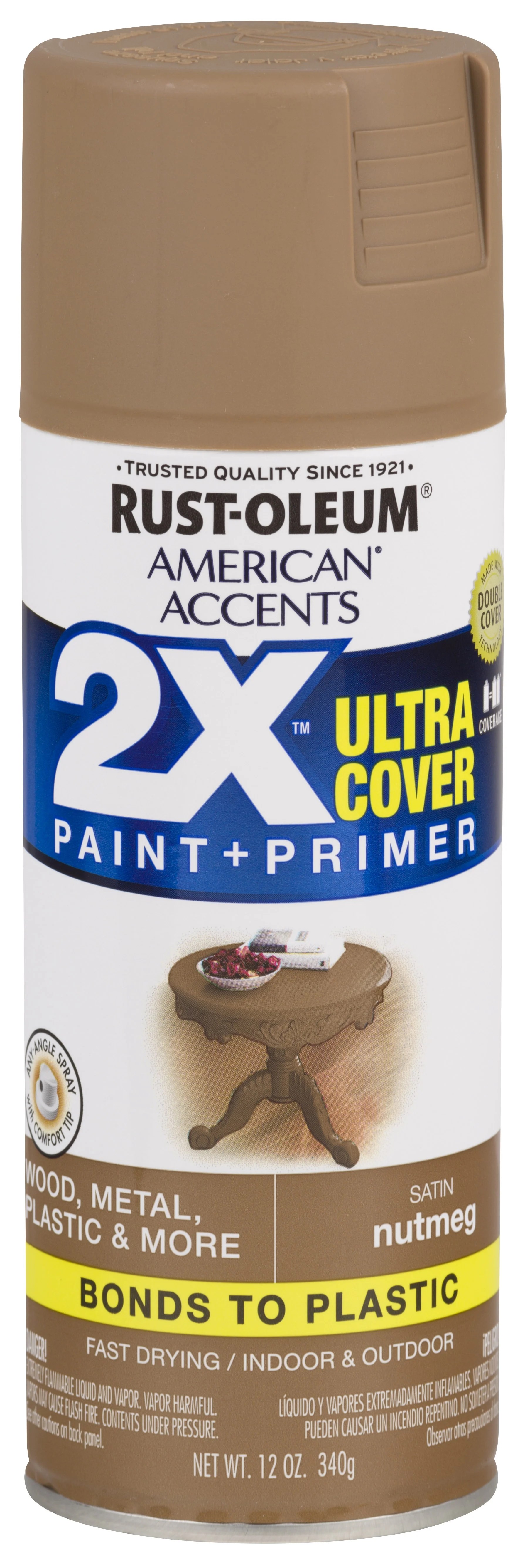 Nutmeg RustOleum American Accents 2X Ultra Cover Satin Spray Paint, 12