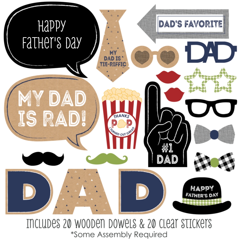My Dad is Rad Father's Day Photo Booth Props Kit 20