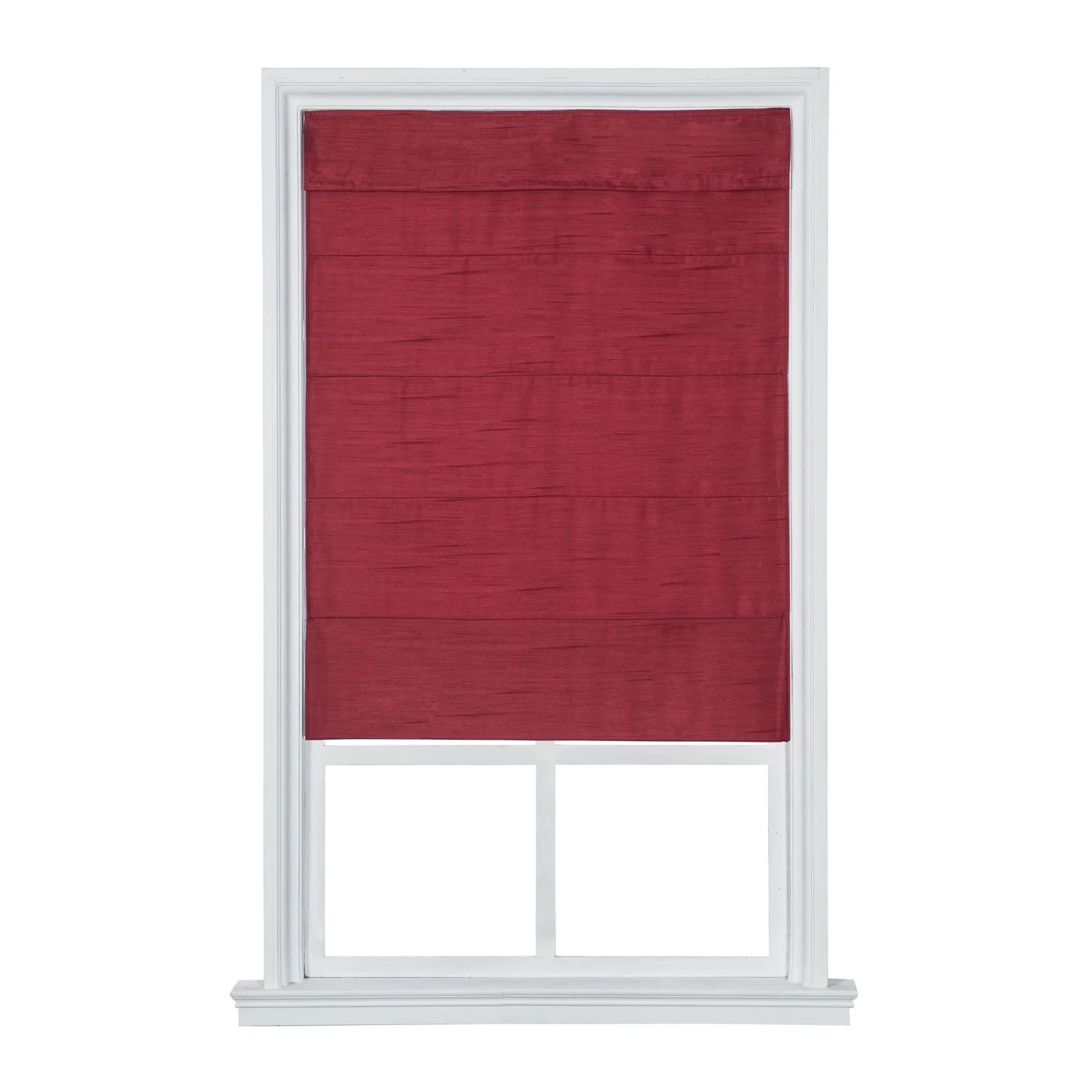 Faux Silk Cordless Roman Shade Red 31x64
