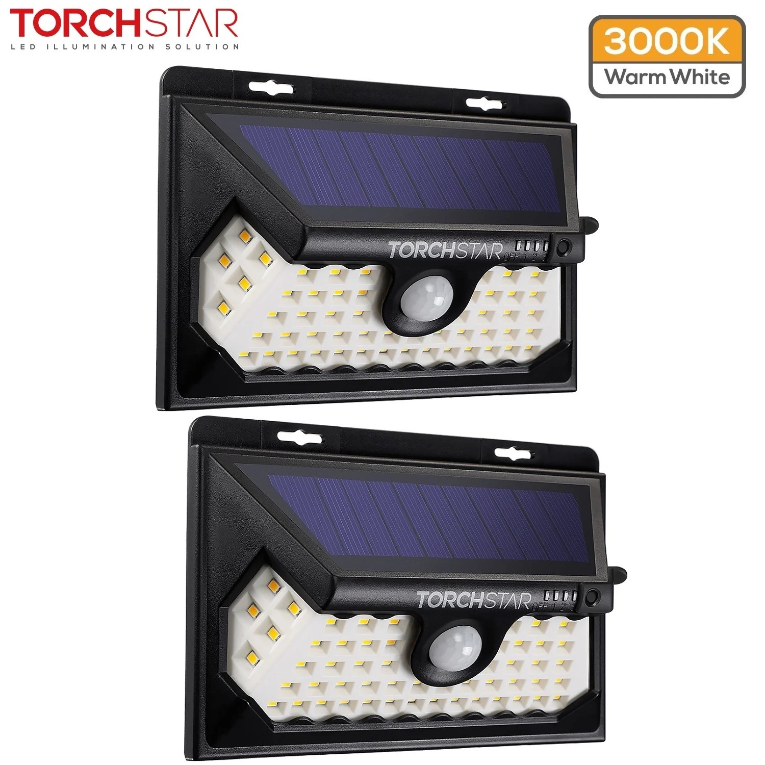 TORCHSTAR LED Solar Motion Lights, Outdoor Solar Lights for Garage