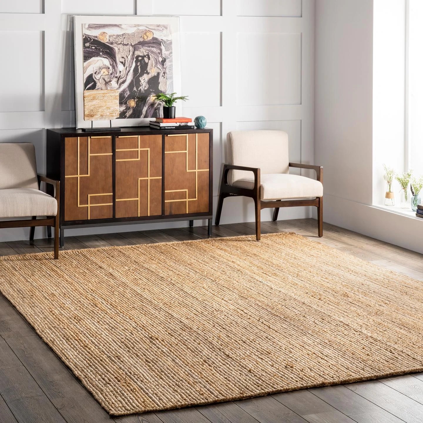 nuLOOM Hand Woven Rigo Jute rug Area Rug