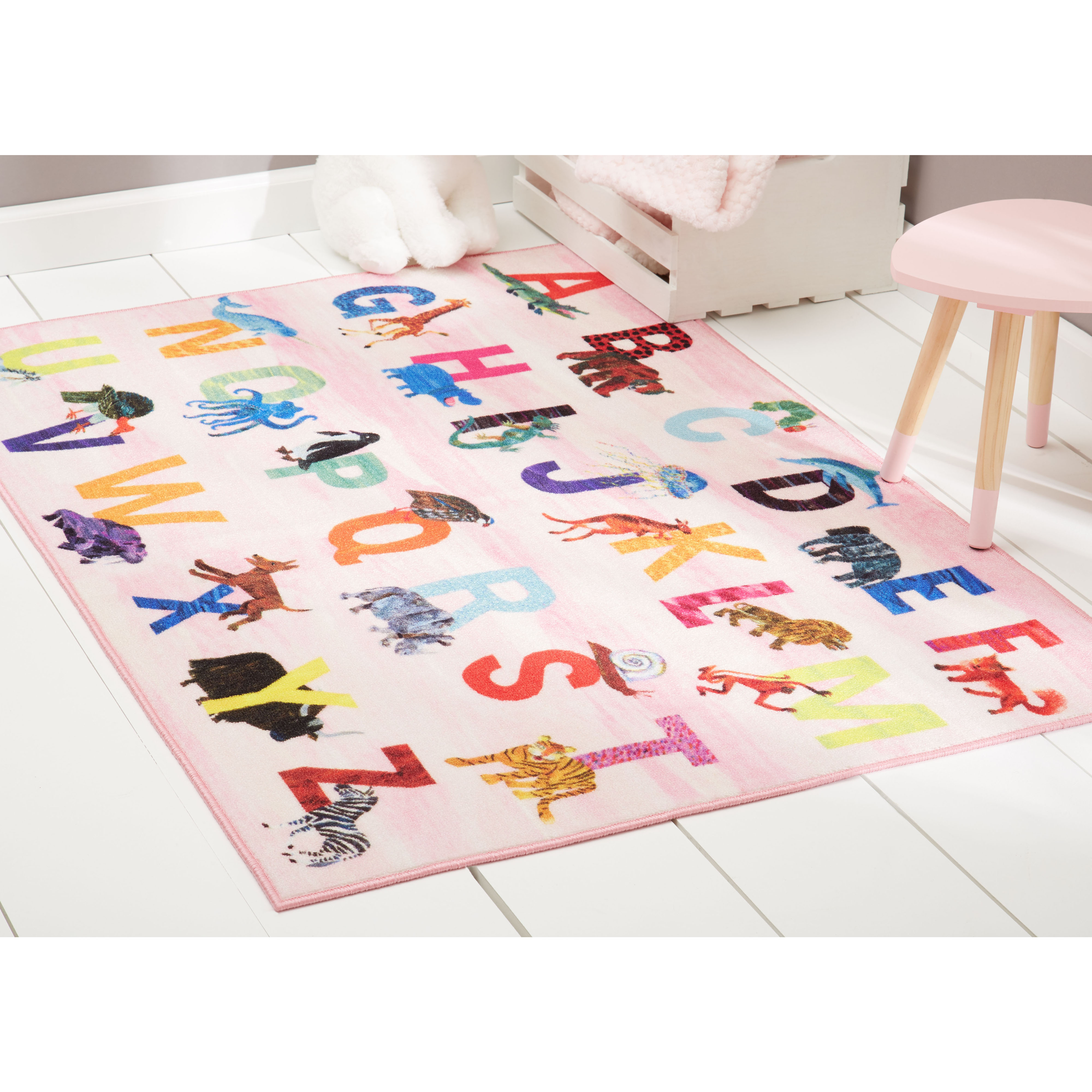 Eric Carle Elementary Pink Alphabet Decorative Kids Area Rug Walmart Eric Carle Elementary Pink Alphabet Decorative Kids Area Rug Walmart