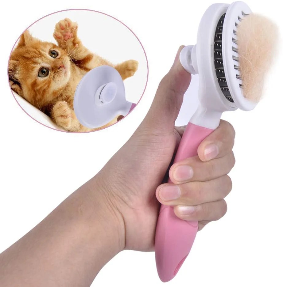 Cat Hair Brush, Cat Hair Brush Self Cleaning Slip Brush Removing