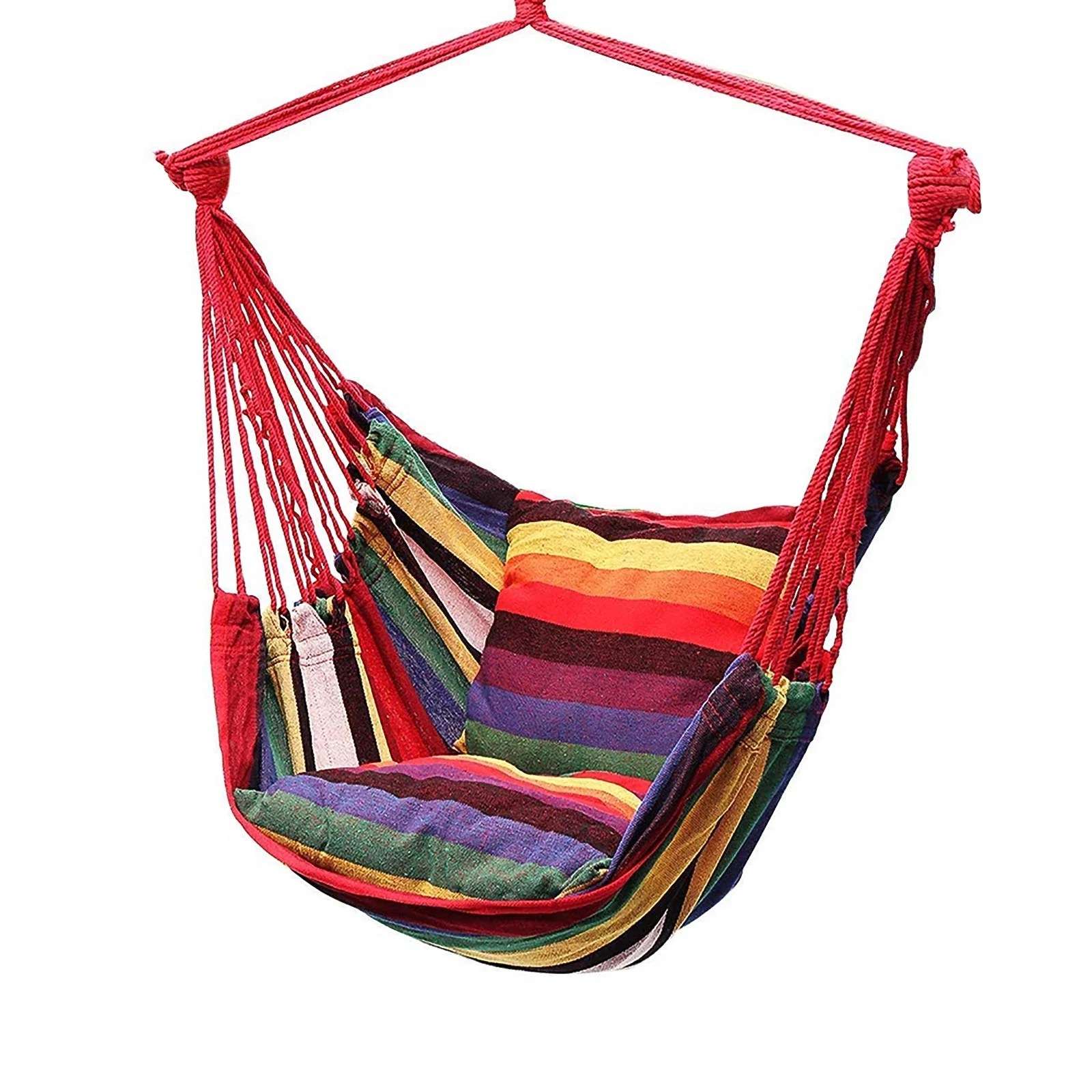Canvas Swing Chair Hanging Rope Chair Hammocks With 2