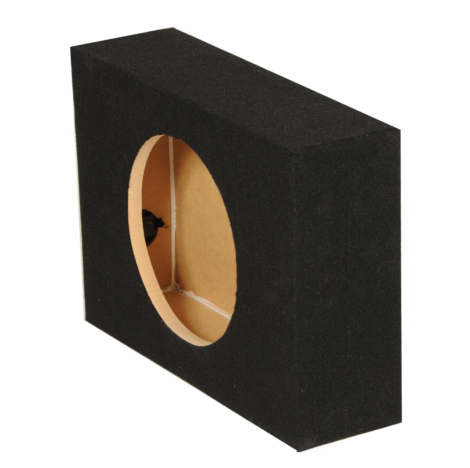 Qpower BQSHALLOW10SINGLE Single 10 Shallow Mount Subwoofer Box Vehicle