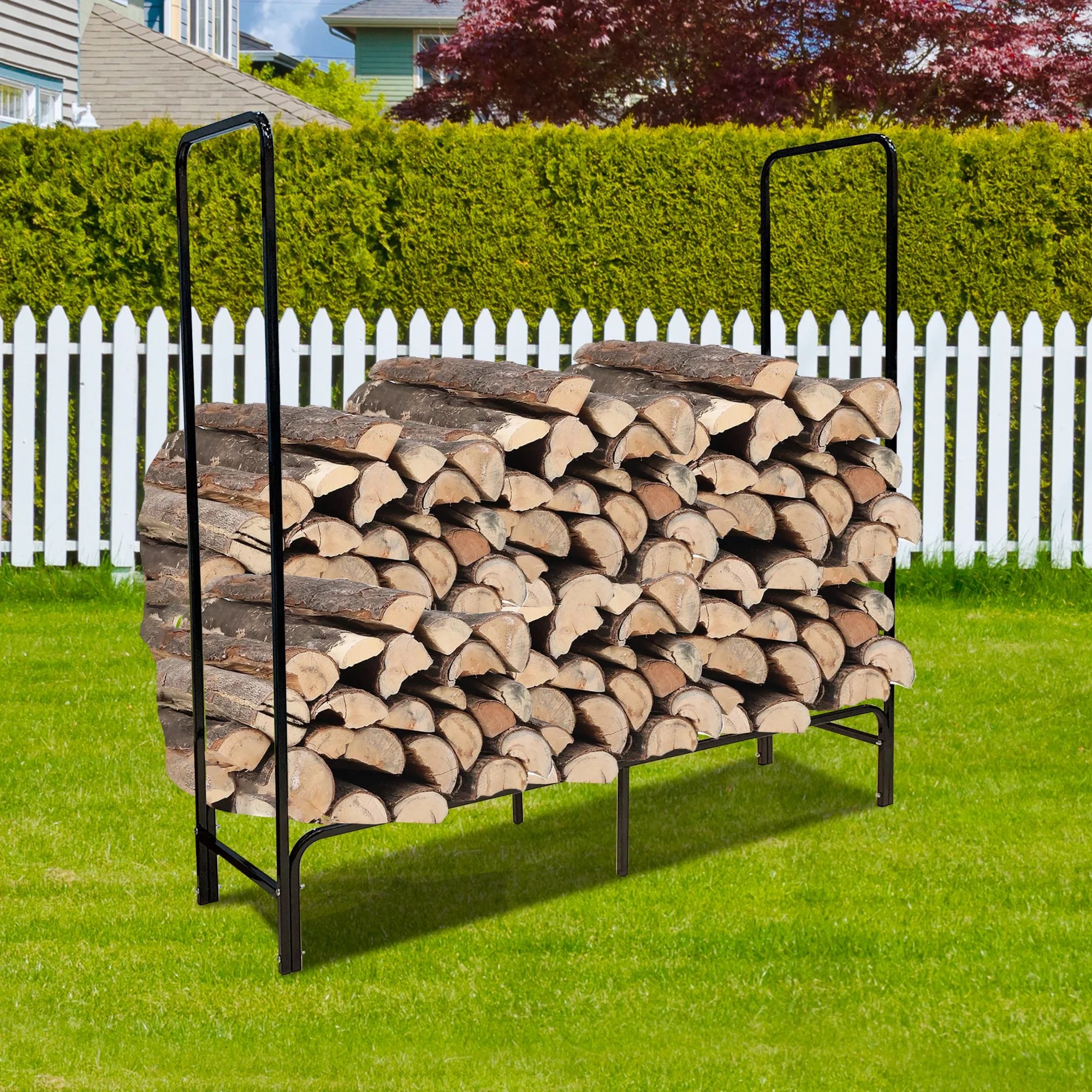 Electronn Firewood storage rack with cover with waterproof cover Log