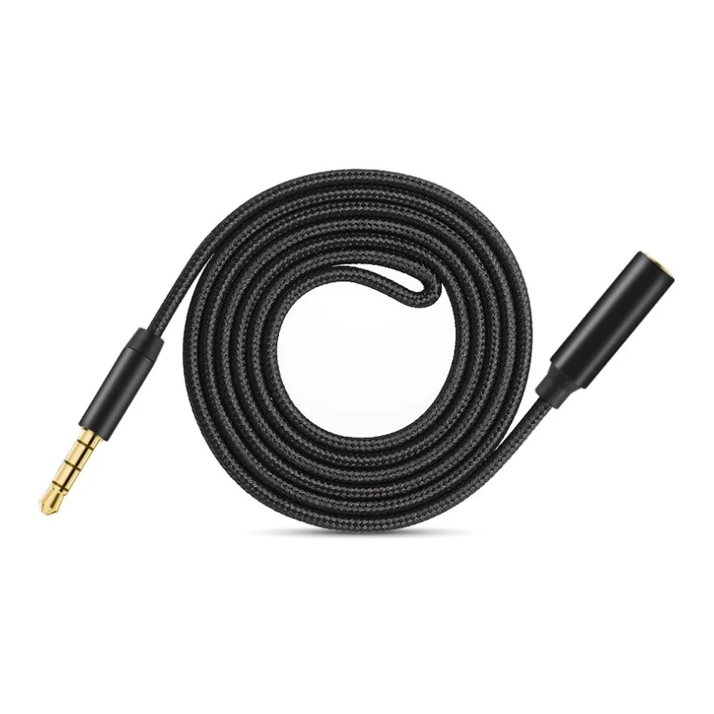 1m 4 Poles Audio Extension Cable 3.5mm AUX Jack Male to Female