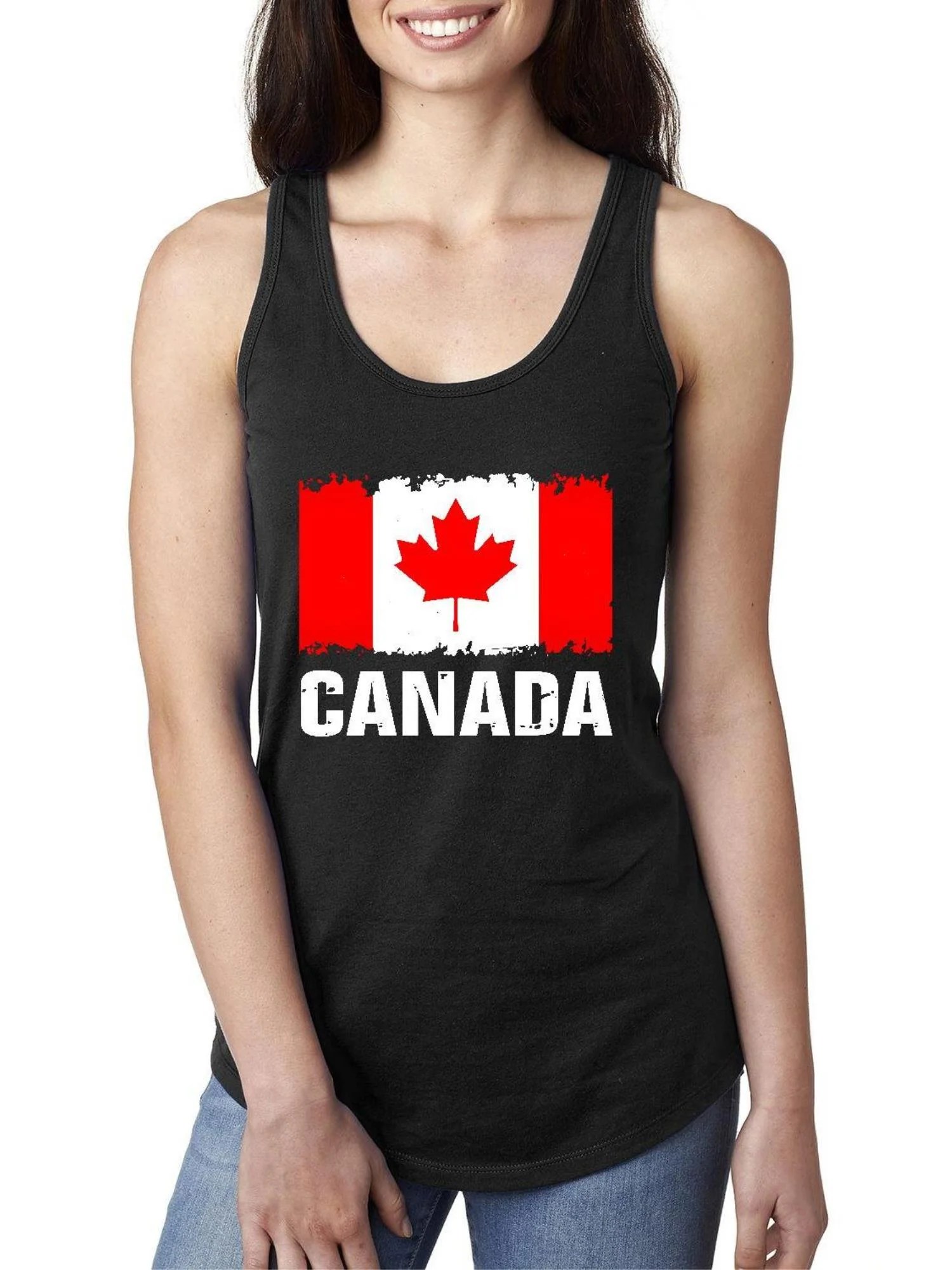 Normal is Boring Womens Canada Flag Canadian Racerback Normal is Boring Womens Canada Flag Canadian Racerback