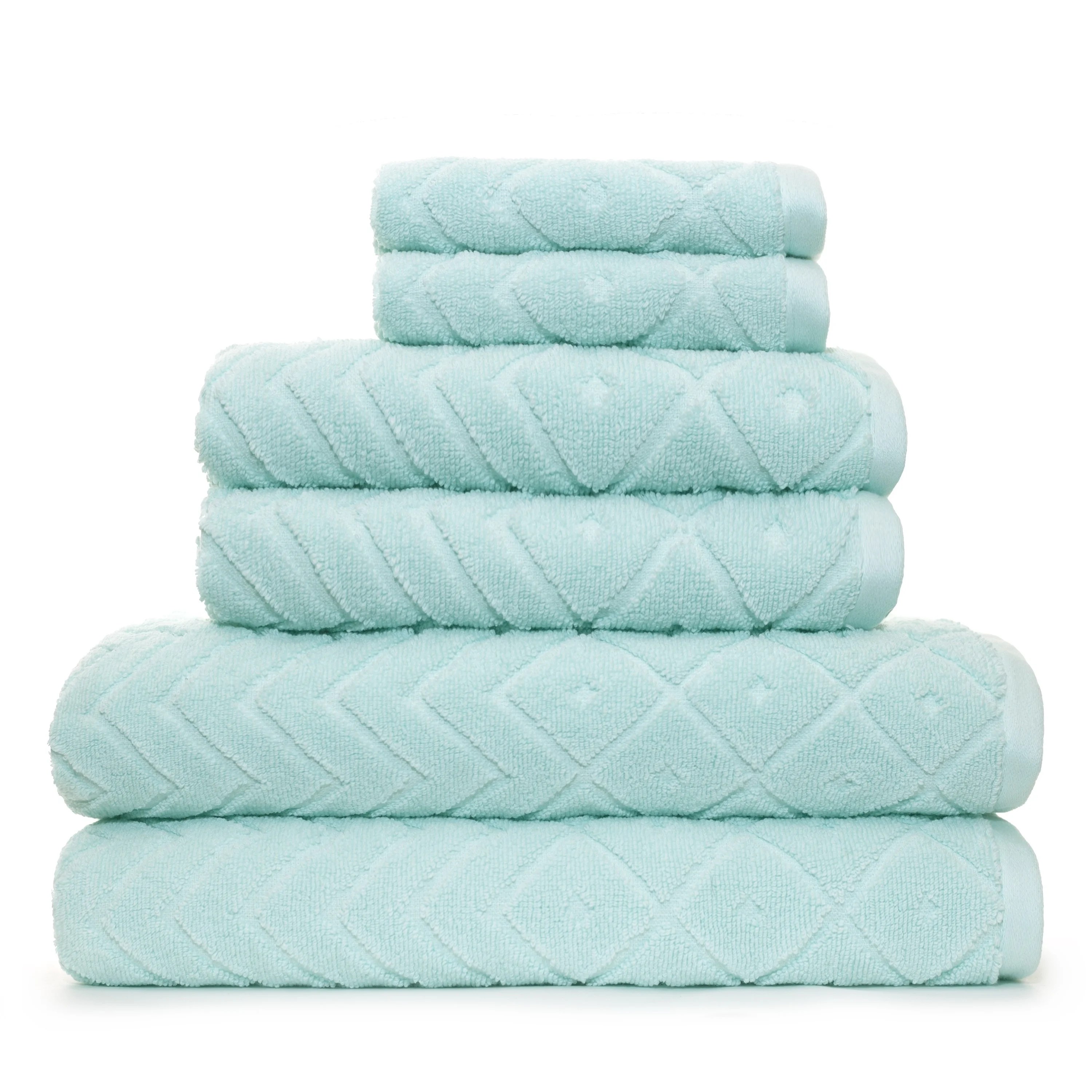 Mabel 6 Piece Bath Towel Set in Icon Aqua