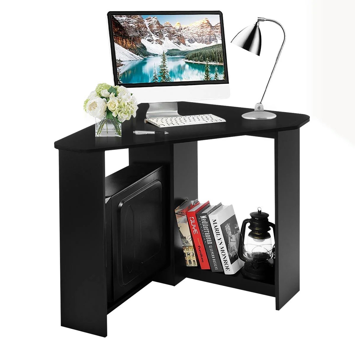 Insma Corner Computer Desk Modern Computer Table Simplest Gaming Desk