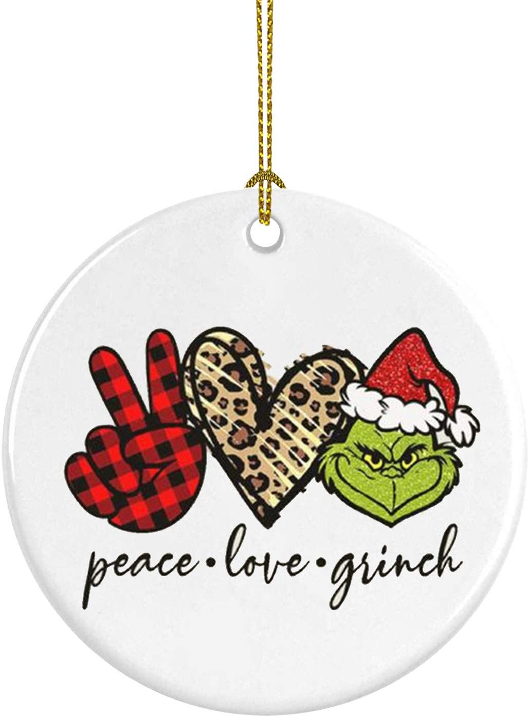 Wendana 2020 Grinch Hand Christmas Ornament, Funny Stink Stank Stunk