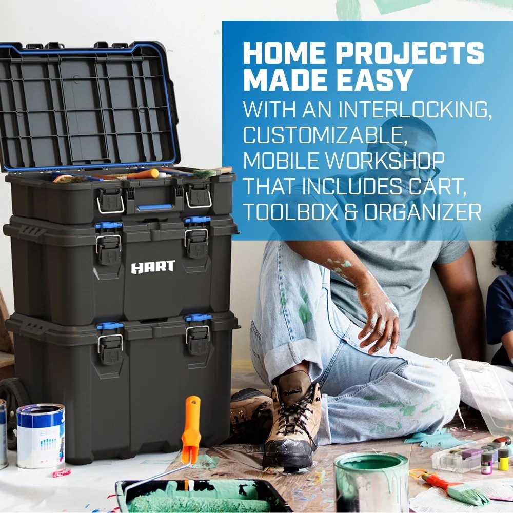 HART Stack System, Mobile Tool Box for Storage and Organization, Fits 7