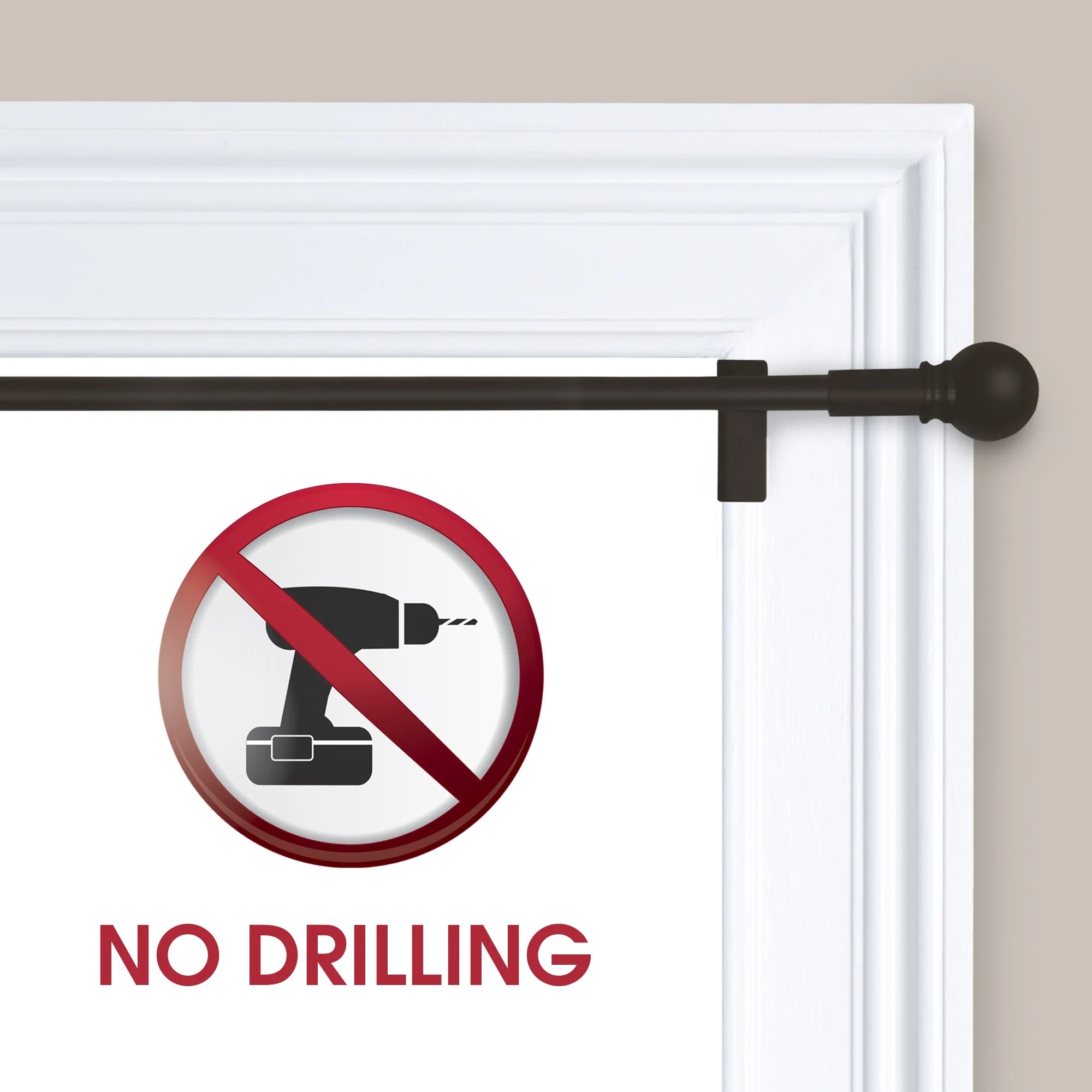 Smart Rods Twist and Shout No Drill Adjustable Window Curtain Tension