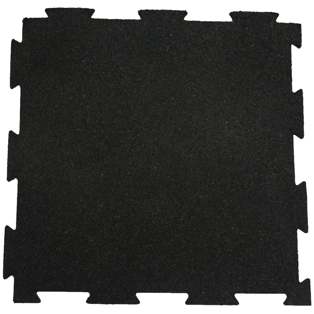 RubberCal "PuzzleLock" Interlocking Rubber Flooring 3/8 in x20 in x