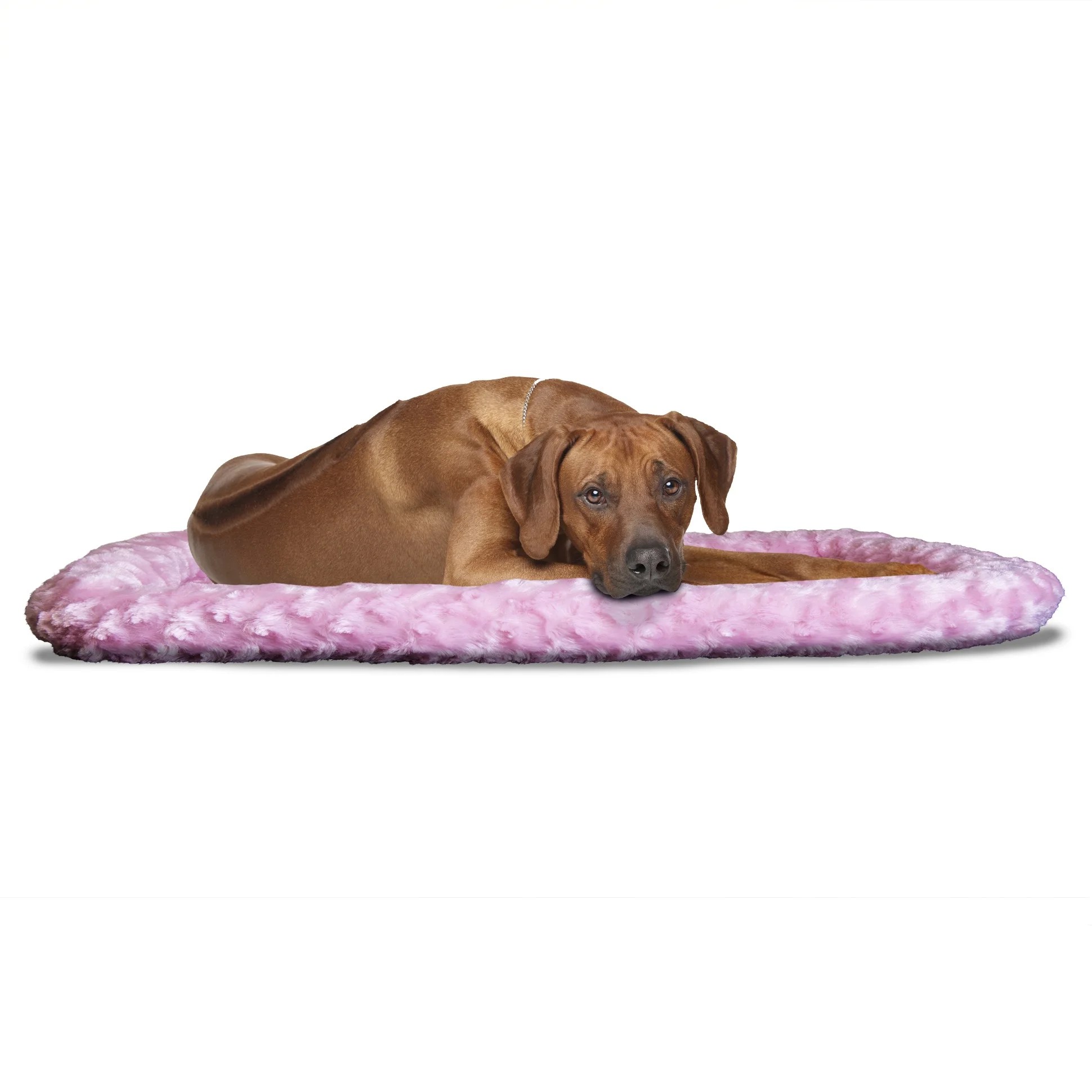 FurHaven Pet Kennel Pad Ultra Plush Bolster Pet Bed for Kennels