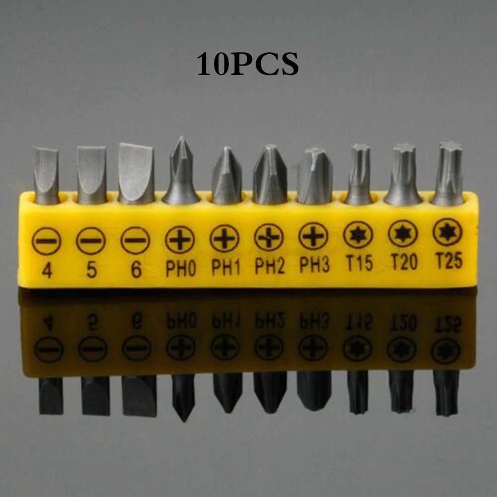 10pcs Screwdriver Bits Set Hexagon Shank For Power Electric Drill