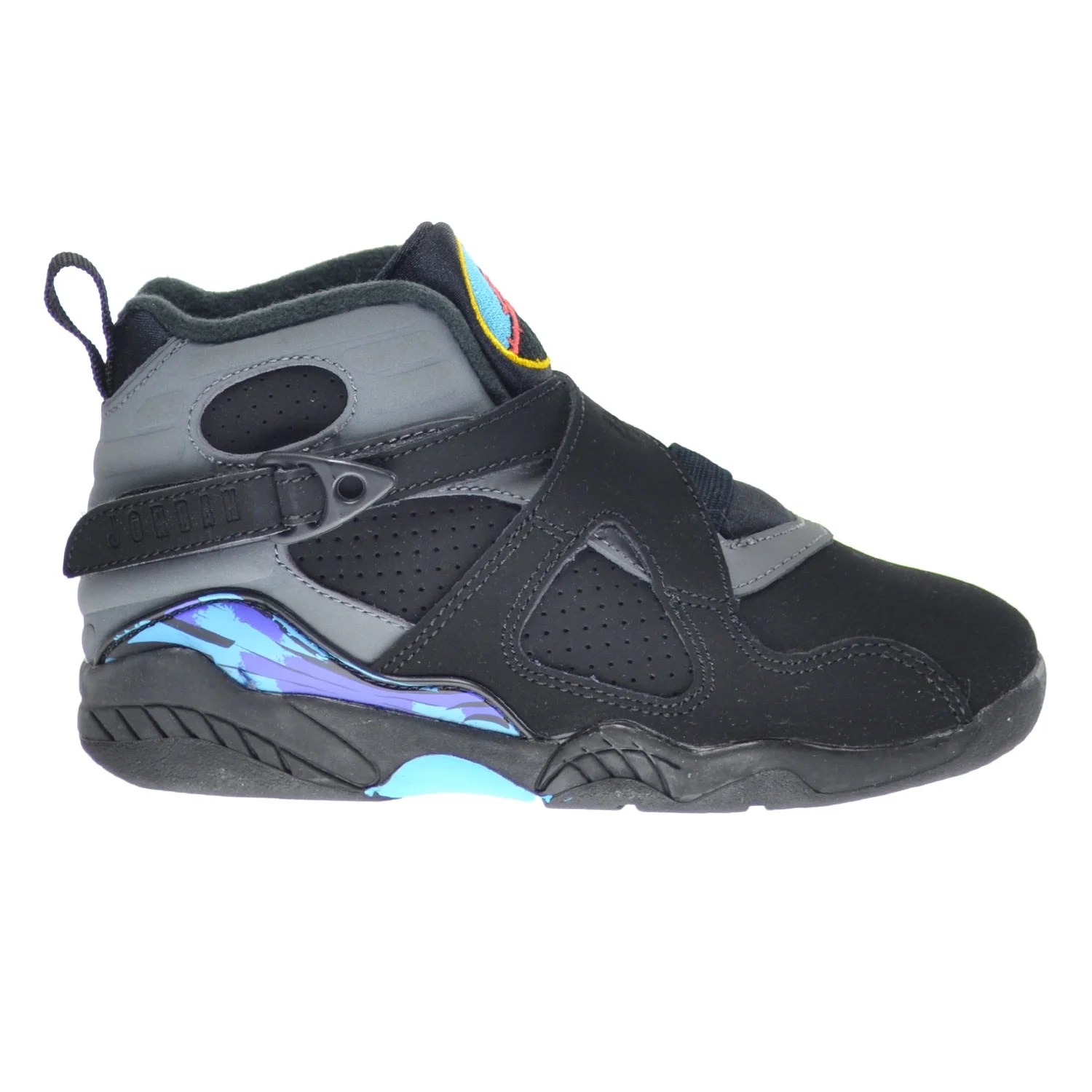Jordan 8 Retro BP "Aqua" Little Kid's Shoes Black/True Red/Flint Grey