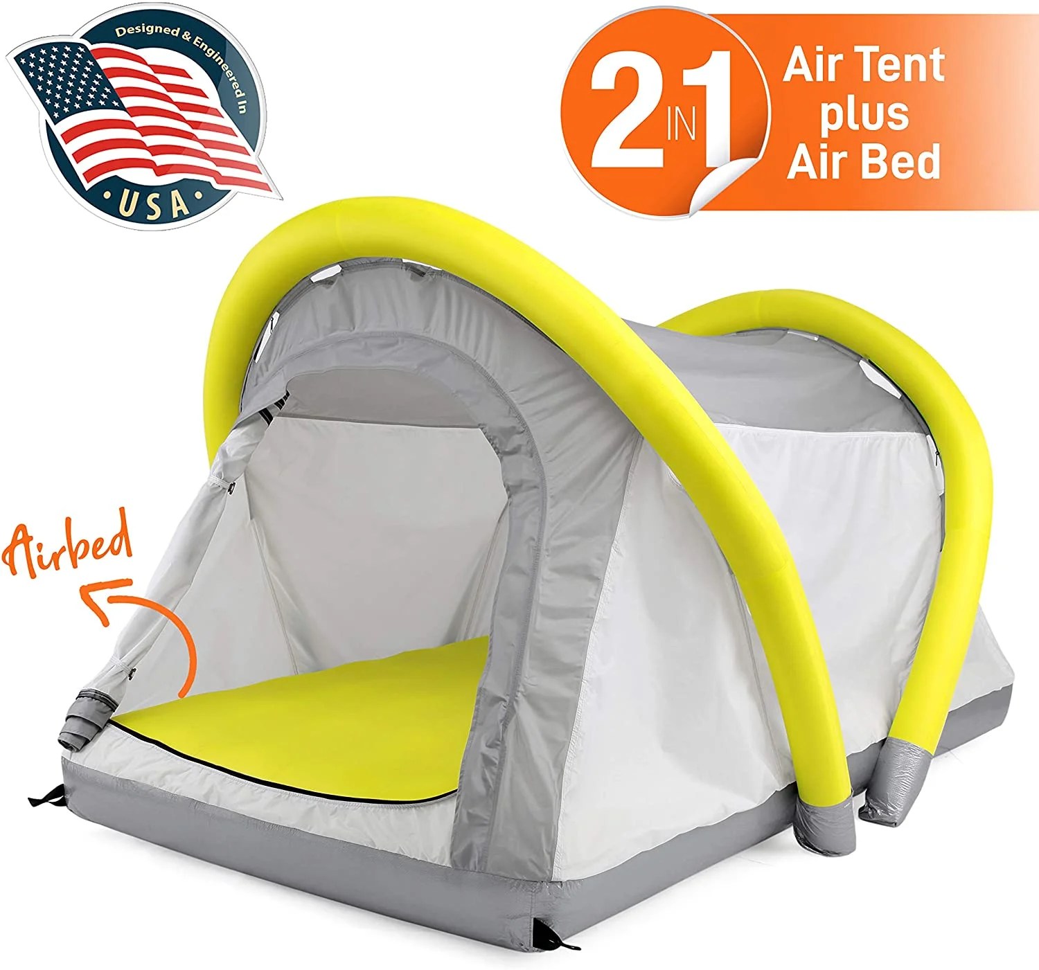 SereneLife Outdoor Inflatable Camping 2 in 1 Airbed Tent Hiking Blow