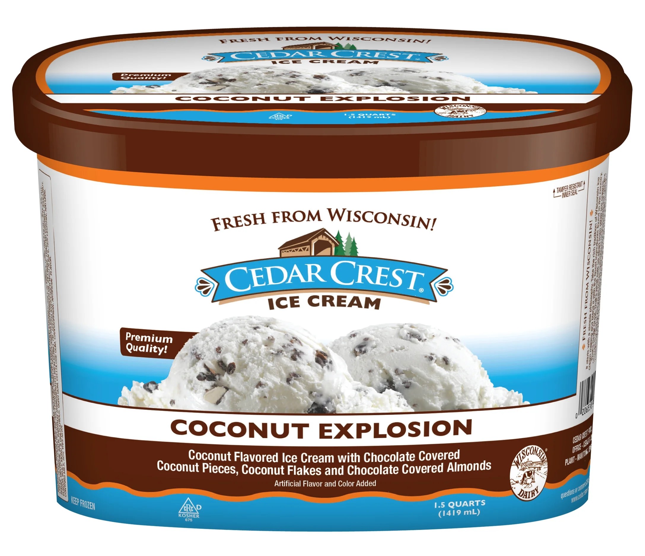 Cedar Crest Ice Cream Coconut Explosion