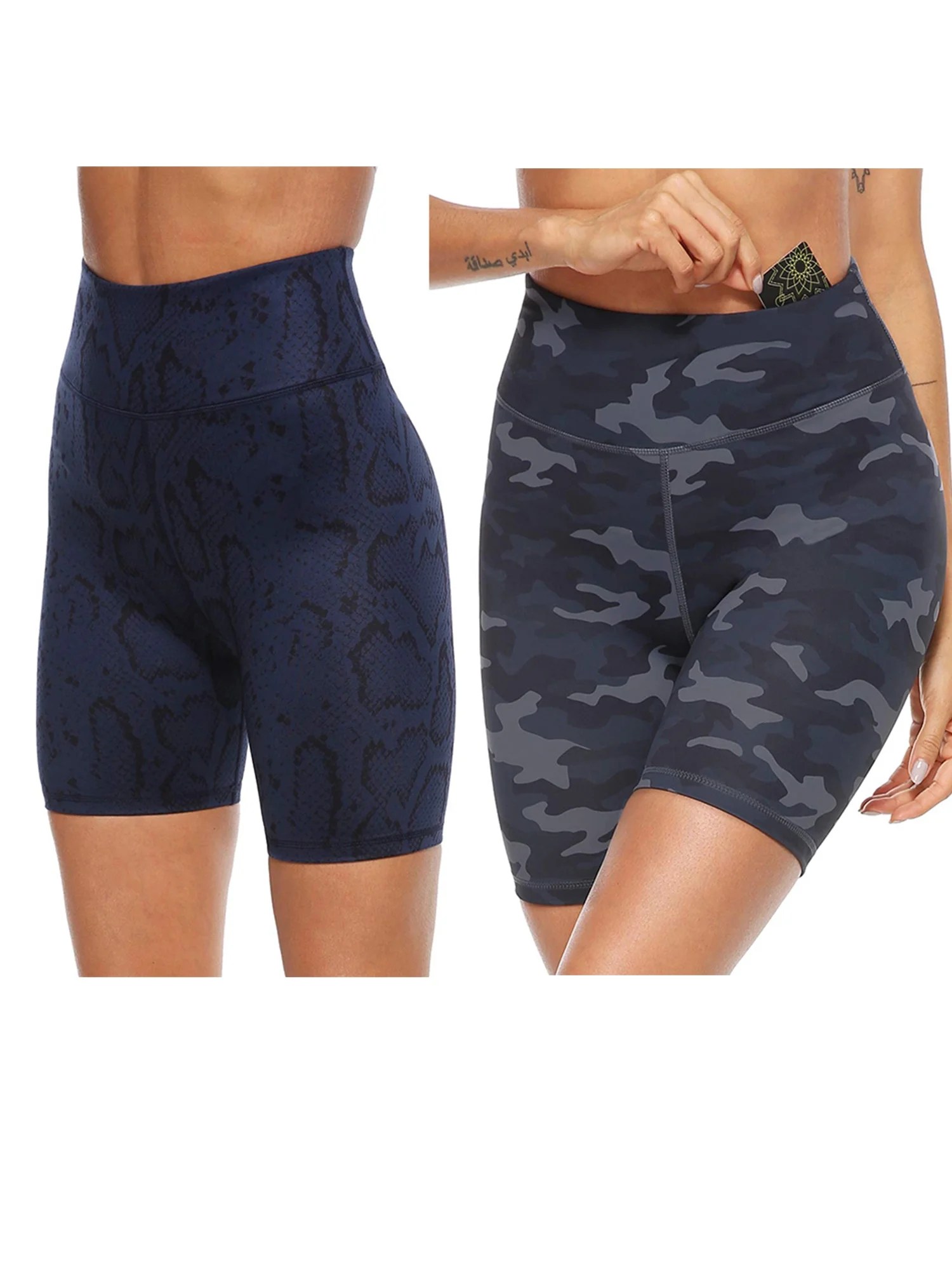 Avamo 2 Pack Yoga Shorts for Women High Waist Tummy Avamo 2 Pack Yoga Shorts for Women High Waist Tummy