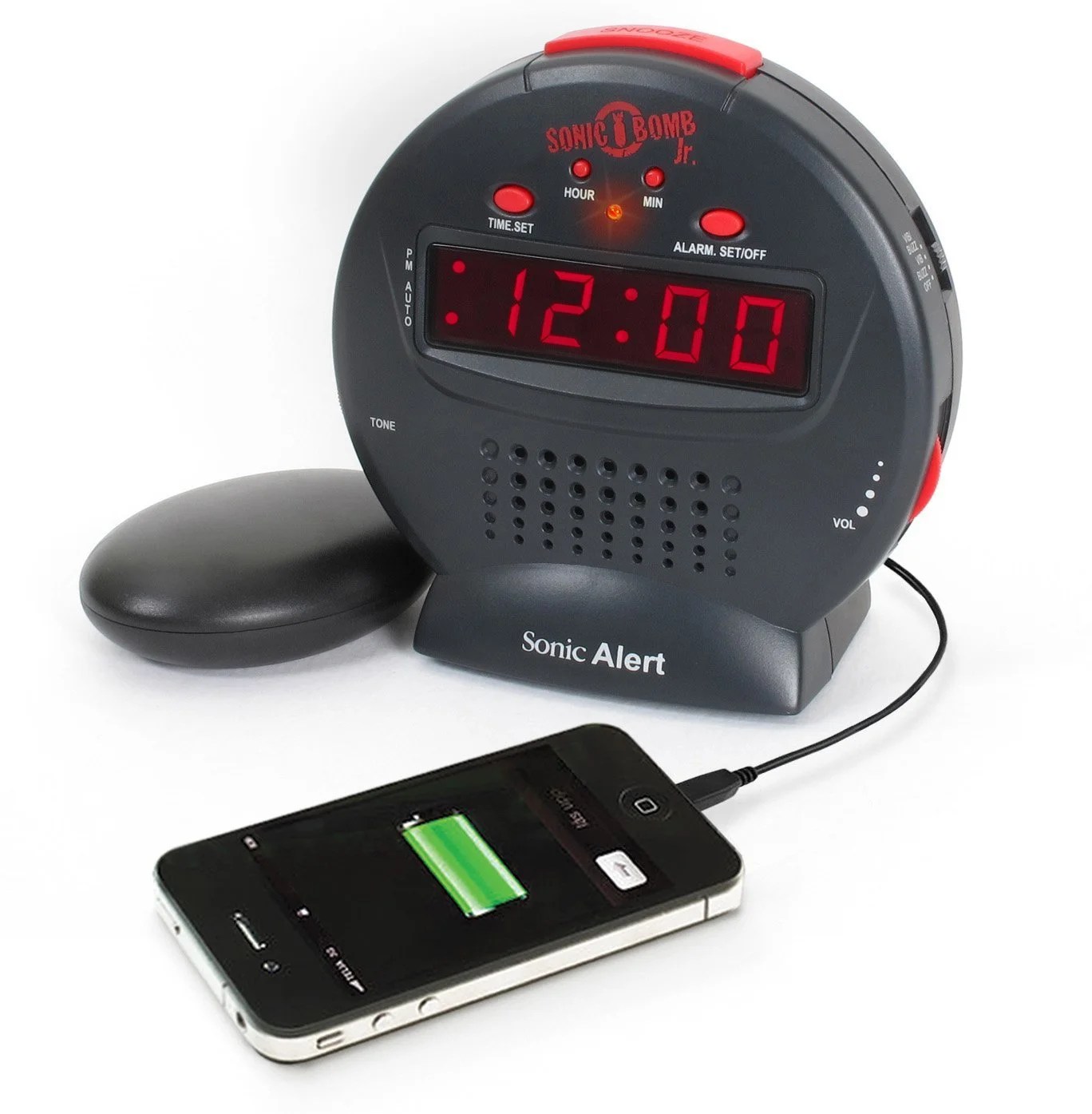 Alarm Clock For Kids, Sonic Bomb Jr Digital Loud Home Small Bedside