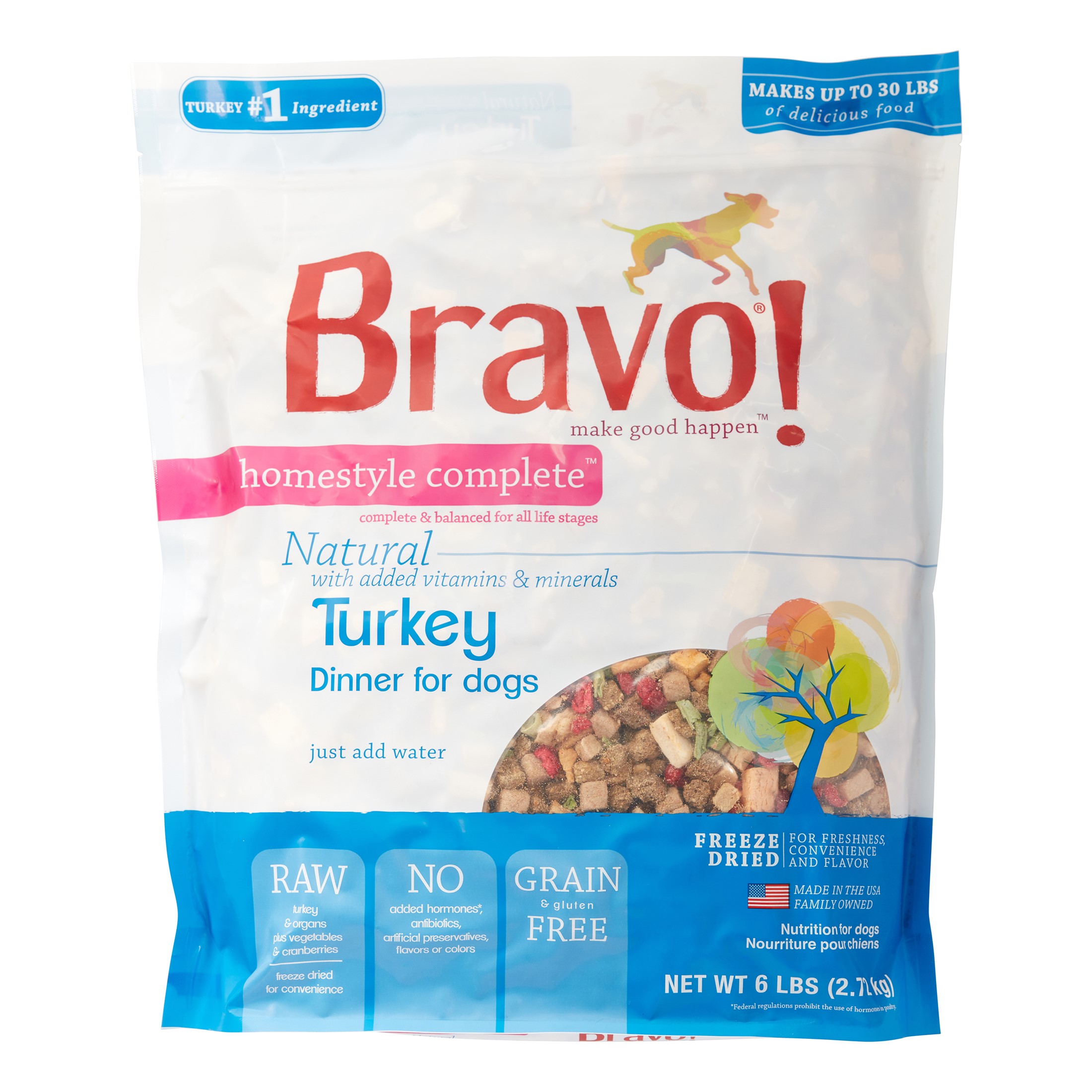 Bravo! Homestyle Complete GrainFree Turkey Dinner Freeze
