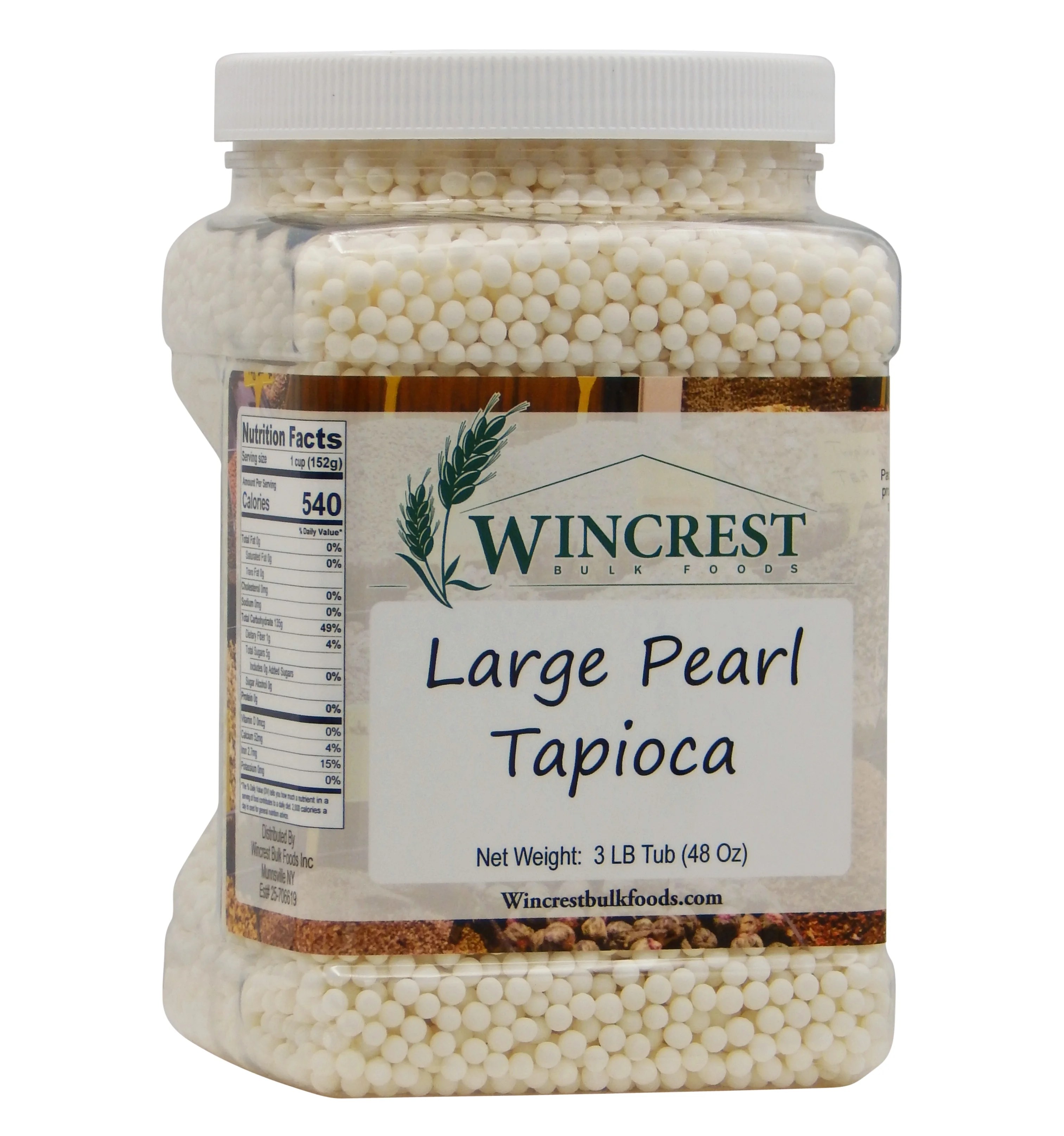 Large Pearl Tapioca 3 Lb Tub