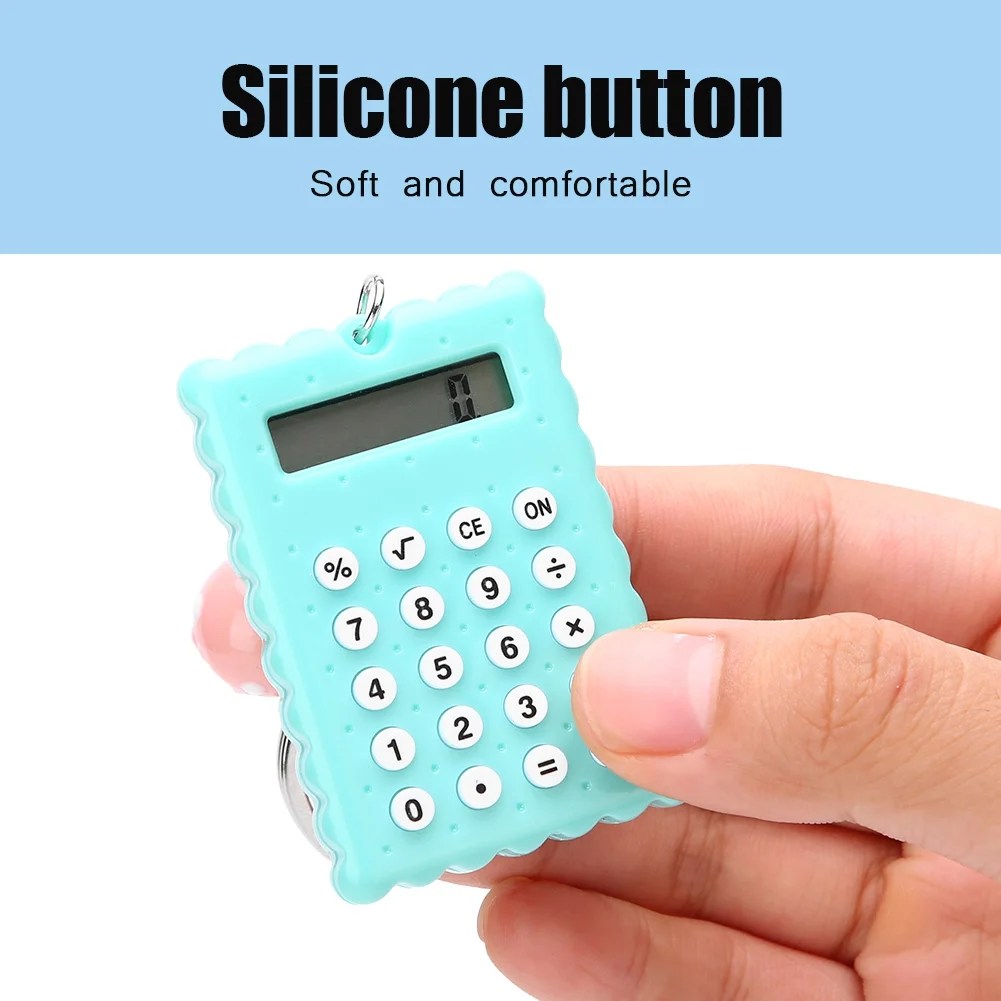 YLSHRF Mini Portable Calculator,Mini Portable Cute Cookies Style Key