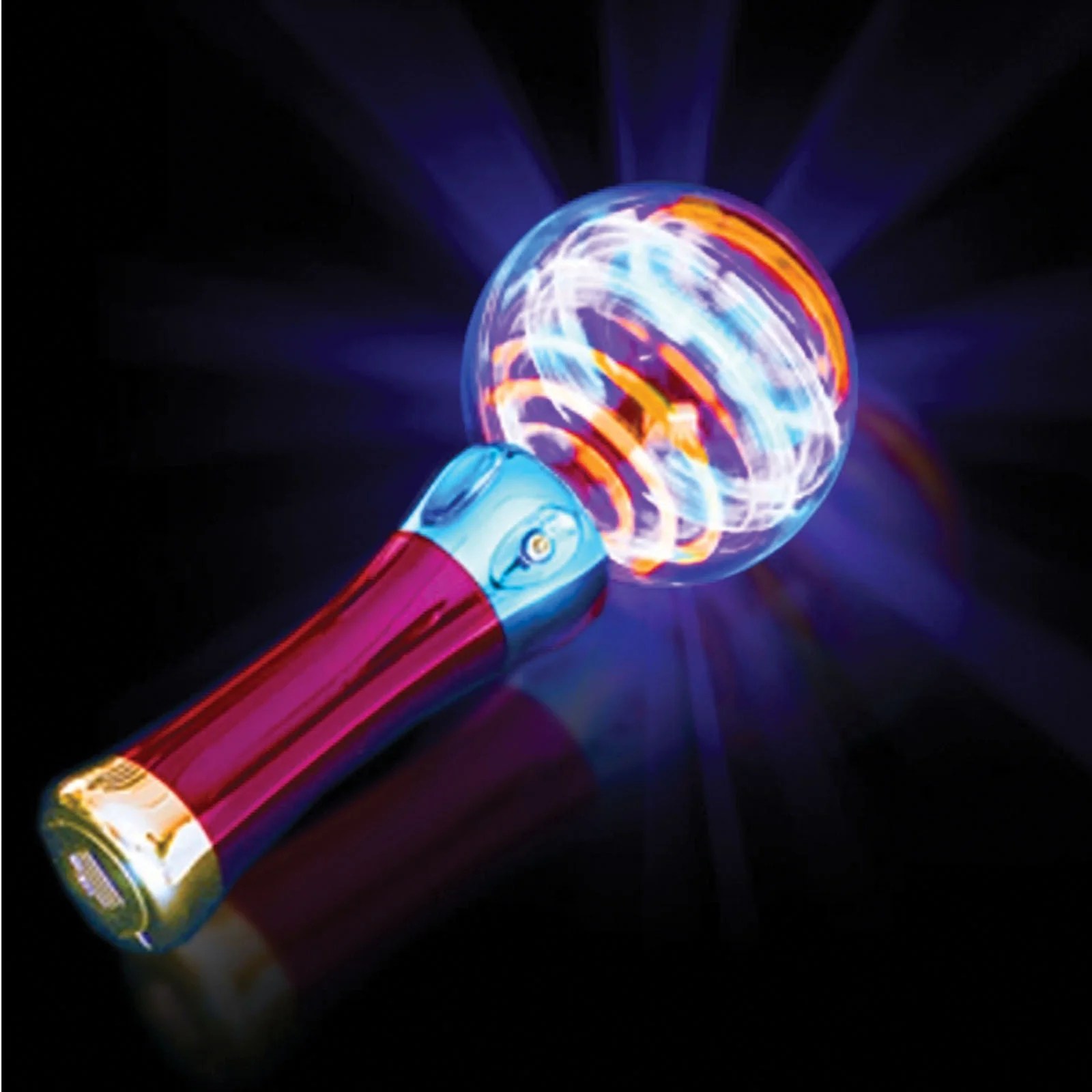 Rinco Patriotic Battery Powered Psychedelic Light Spinner LED Toy