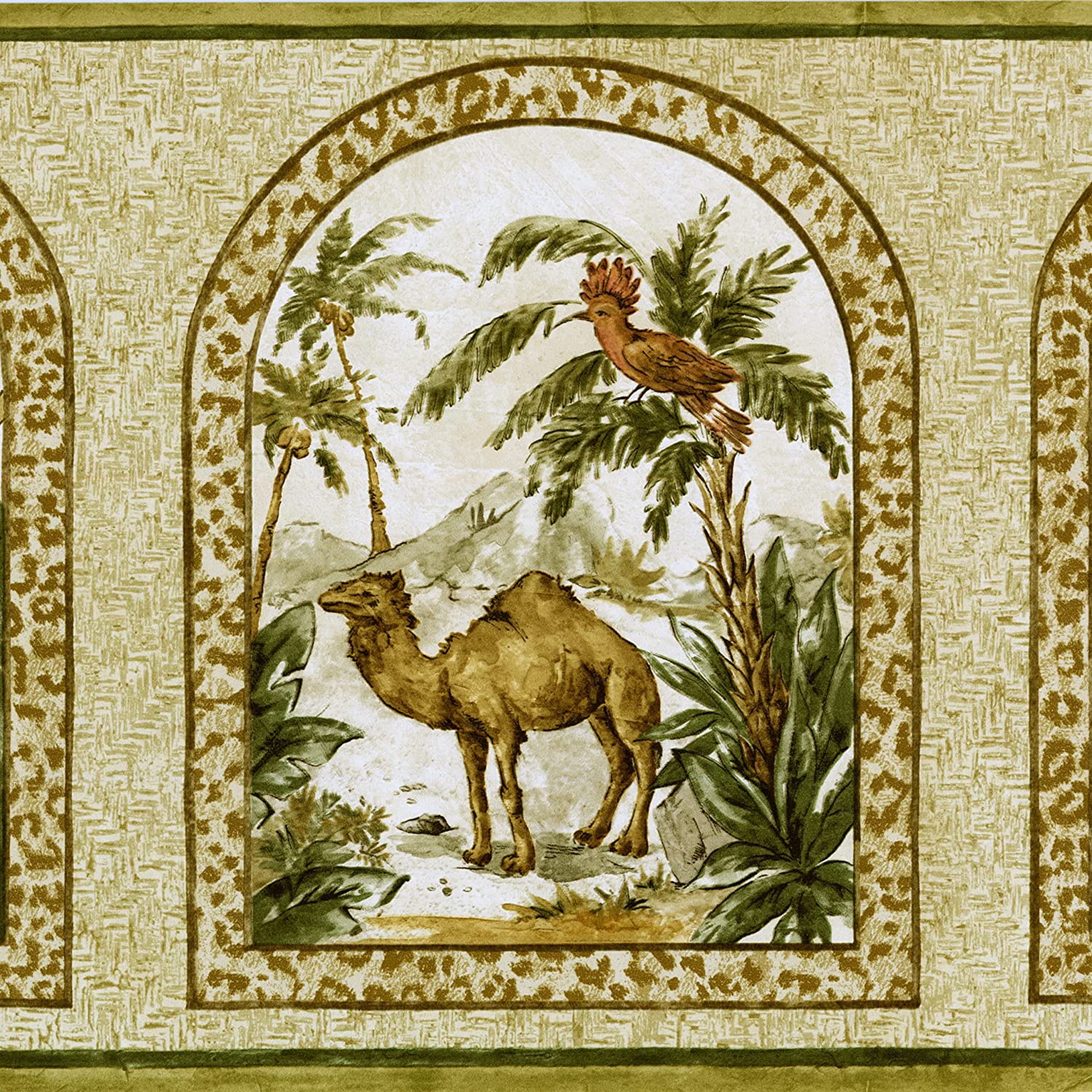 Concord Wallcoverings Wallpaper Border Animal Pattern Animals Birds