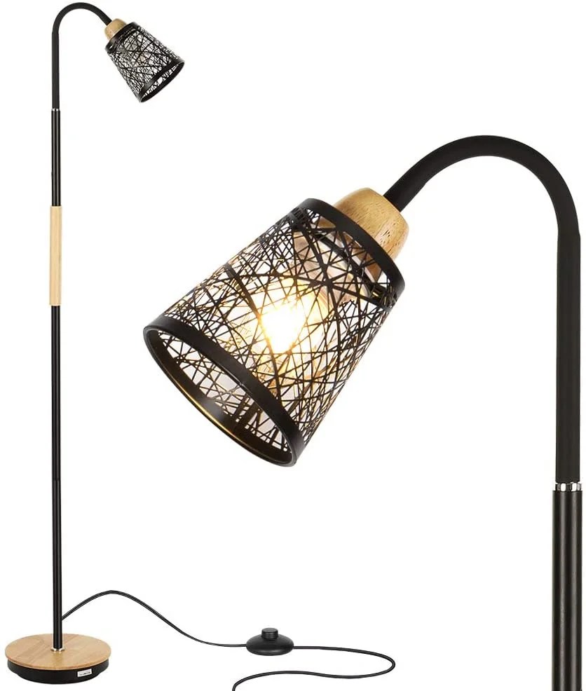 Tall lamp stand at reasonable prices. Tall Standing Lamp with 360 Adjustable Swing Arm, Industrial Reading Black - Walmart.com ...